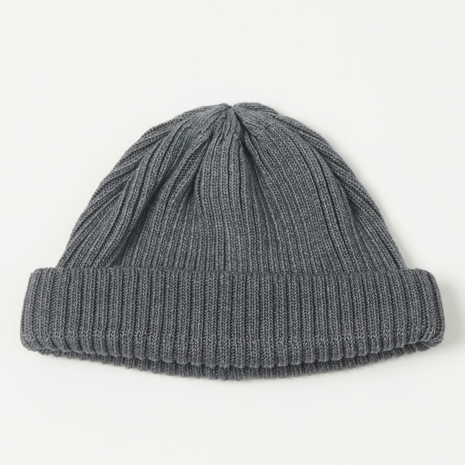 RoToTo Cotton Roll Up Beanie - Black Denim sold by Son of a Stag