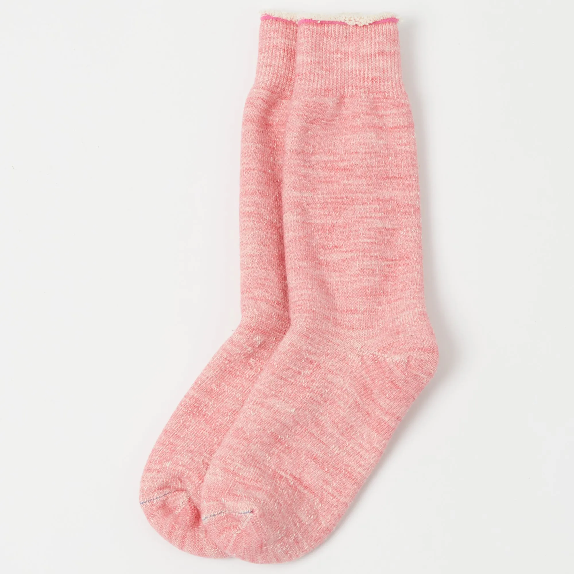 RoToTo Double Face Crew Sock - Light Pink sold by Son of a Stag