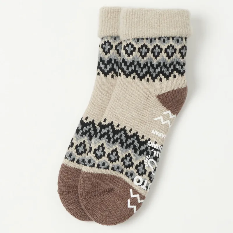 RoToTo Nordic Comfy Room Sock - Ivory sold by Son of a Stag