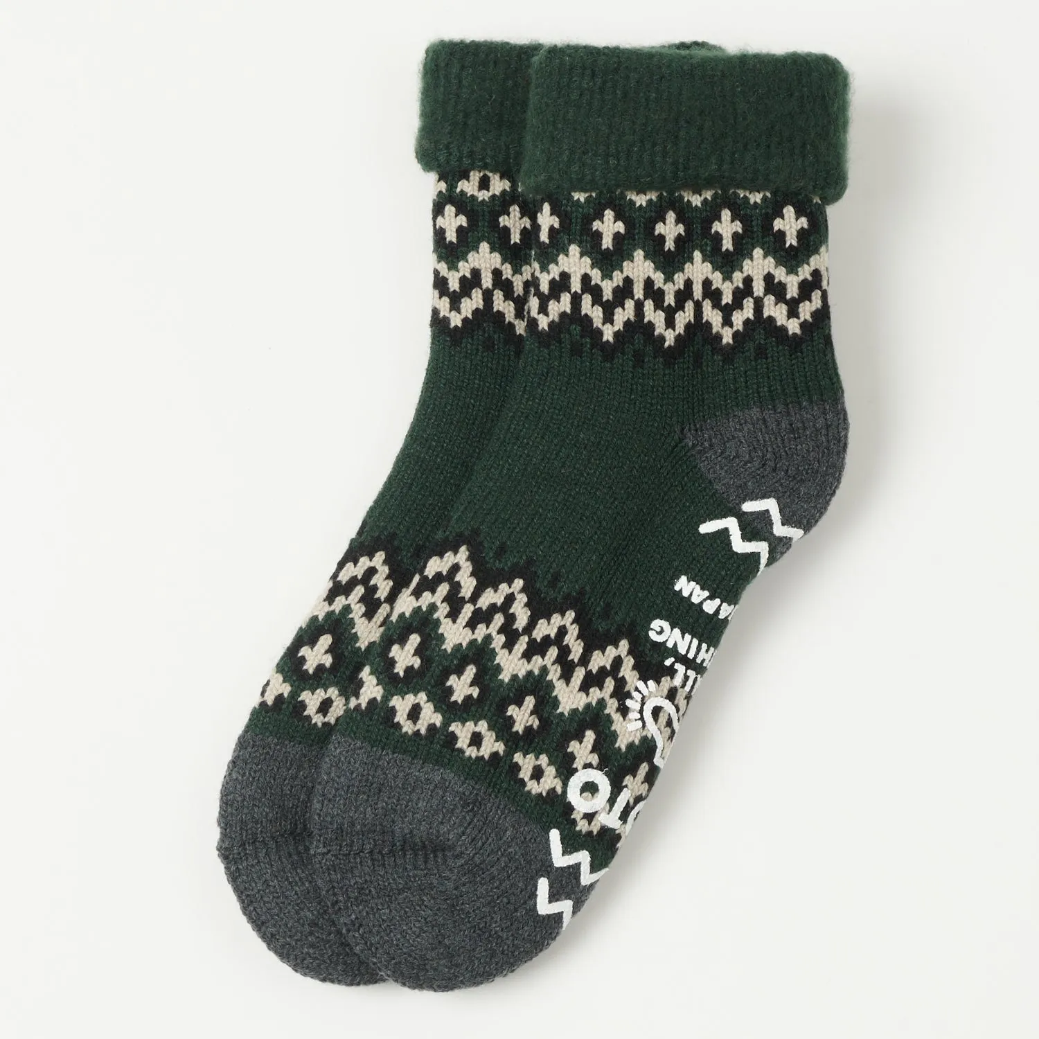 RoToTo Nordic Comfy Room Sock - Dark Green sold by Son of a Stag