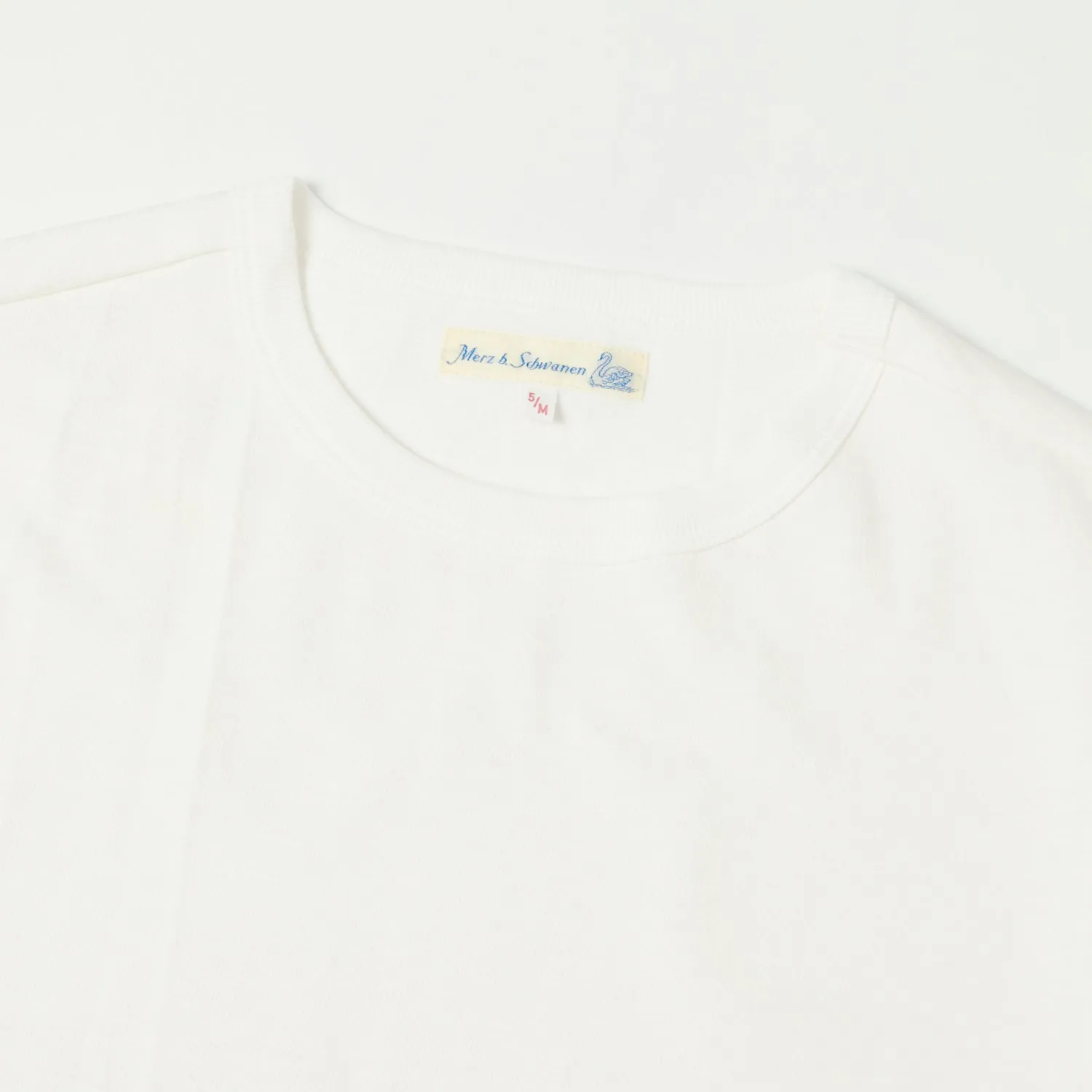 Merz b. Schwanen 2S18 Heavyweight Long Sleeve T-Shirt - White sold by Son of a Stag product image thumbnail 2