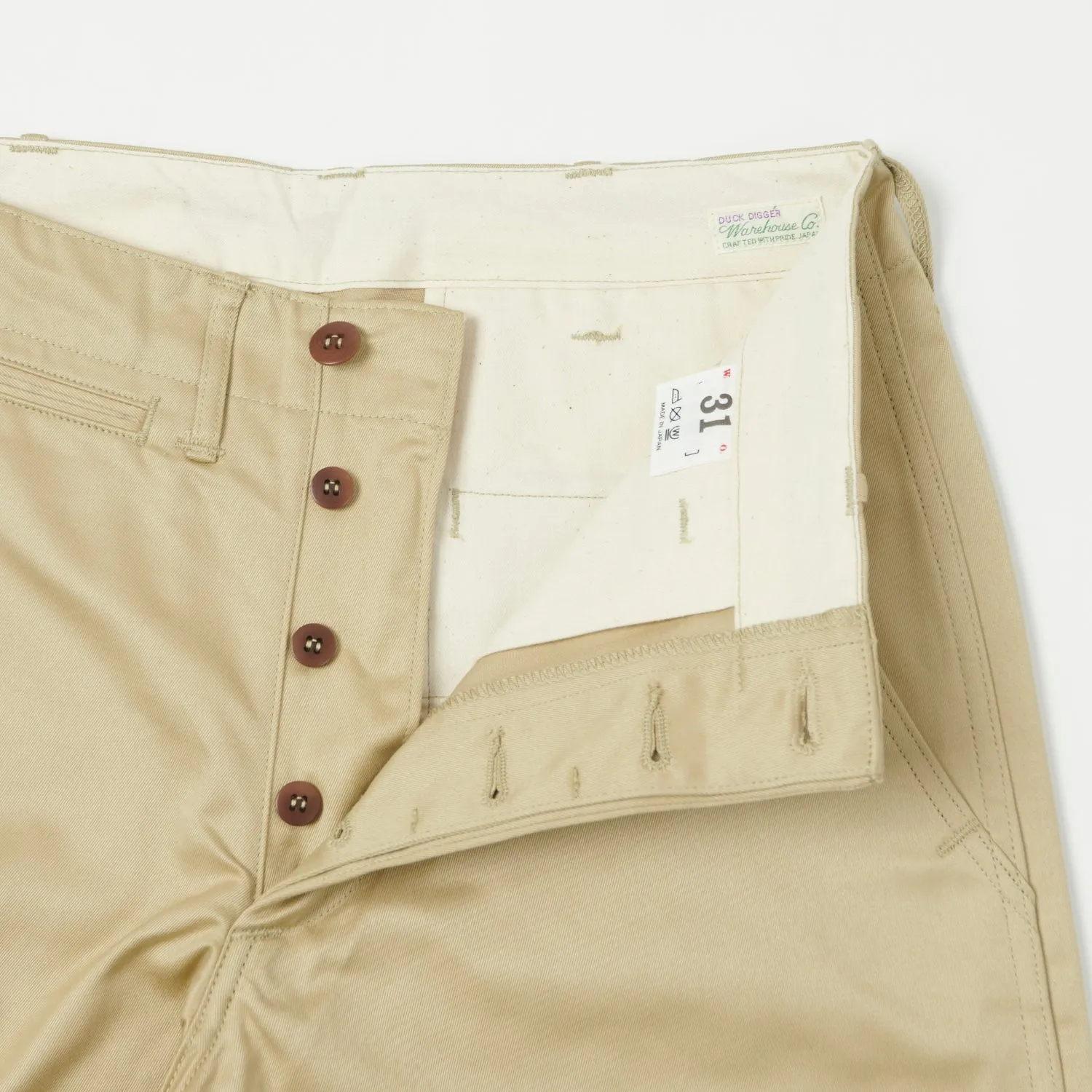 Warehouse & Co 1082 Duck Digger Chino - Beige sold by Son of a Stag product image thumbnail 5