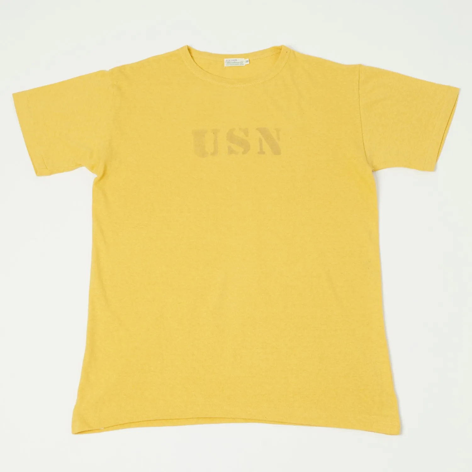 Warehouse & Co 4091 Duck Digger 'USN' Skivvy T-Shirt - Yellow sold by Son of a Stag