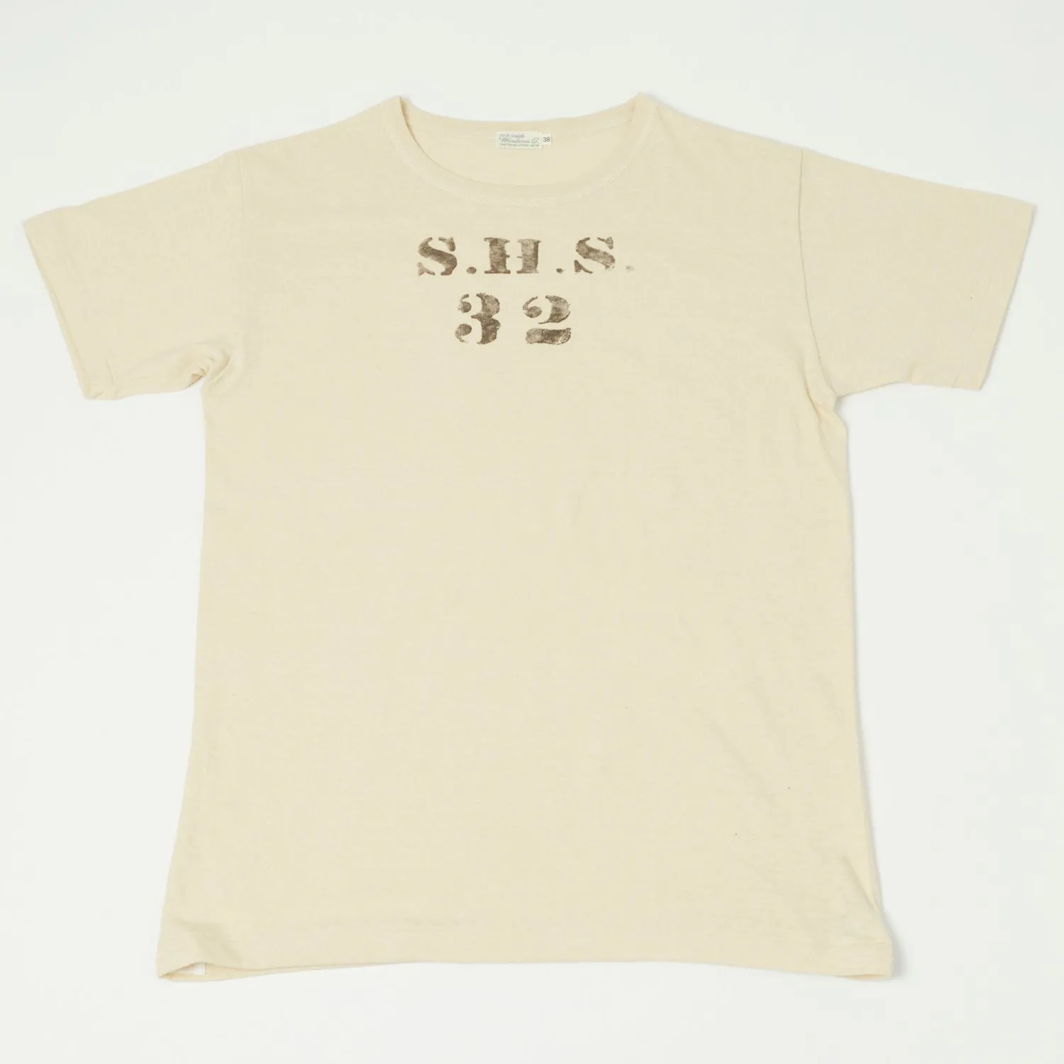 Warehouse & Co 4091 Duck Digger 'SHS' Skivvy T-Shirt - Beige sold by Son of a Stag