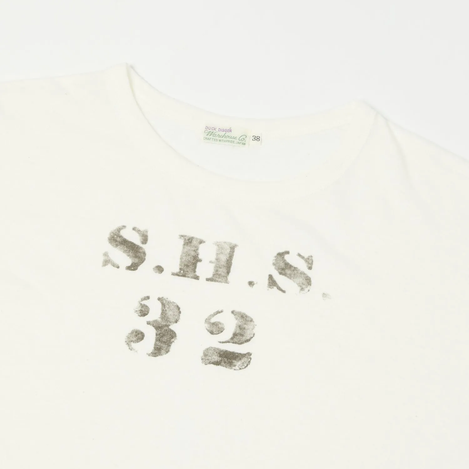Warehouse & Co 4091 Duck Digger 'SHS' Skivvy T-Shirt - Off White sold by Son of a Stag product image thumbnail 2