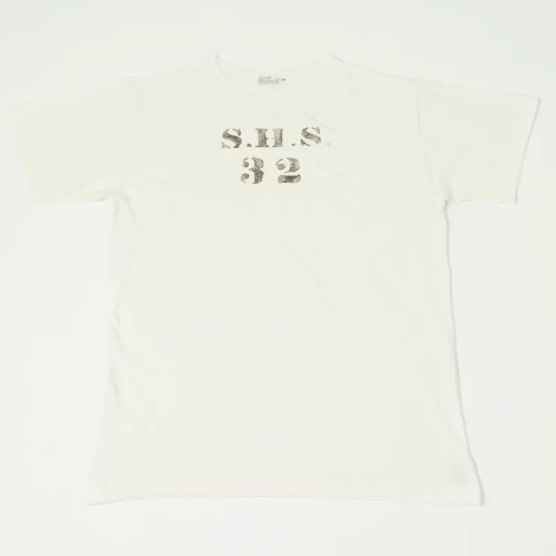 Warehouse & Co 4091 Duck Digger 'SHS' Skivvy T-Shirt - Off White sold by Son of a Stag