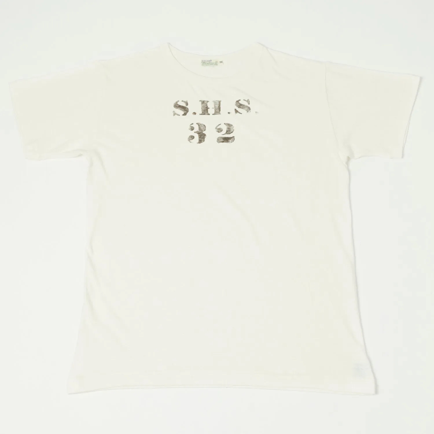 Warehouse & Co 4091 Duck Digger 'SHS' Skivvy T-Shirt - Off White sold by Son of a Stag