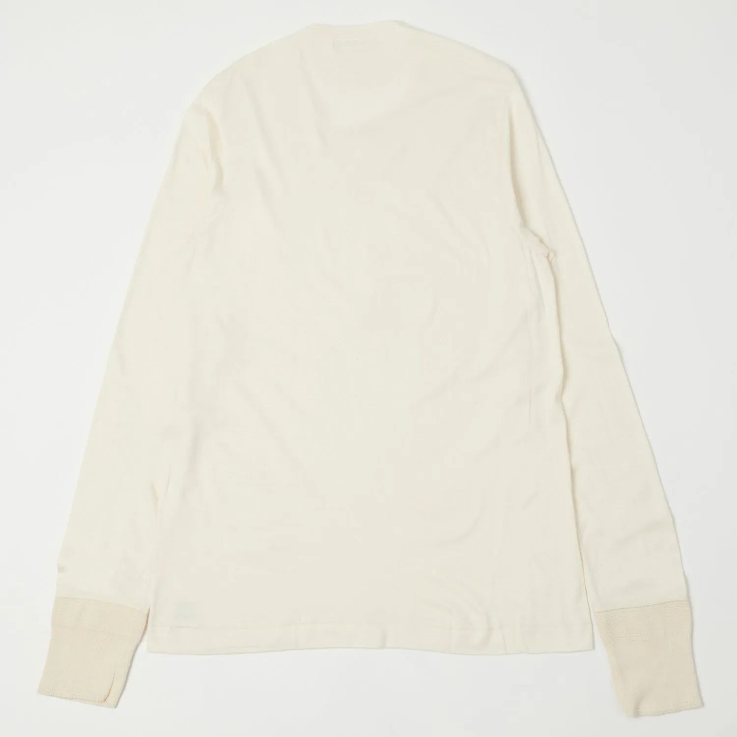 Merz b. Schwanen 102 Lightweight Long Sleeve Henley - Nature sold by Son of a Stag product image thumbnail 5