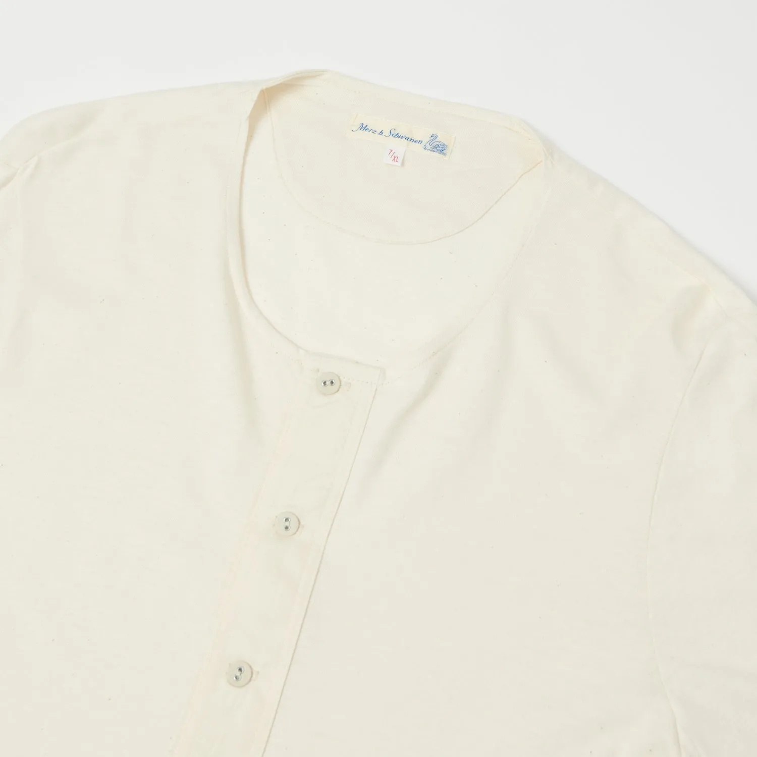 Merz b. Schwanen 102 Lightweight Long Sleeve Henley - Nature sold by Son of a Stag product image thumbnail 2