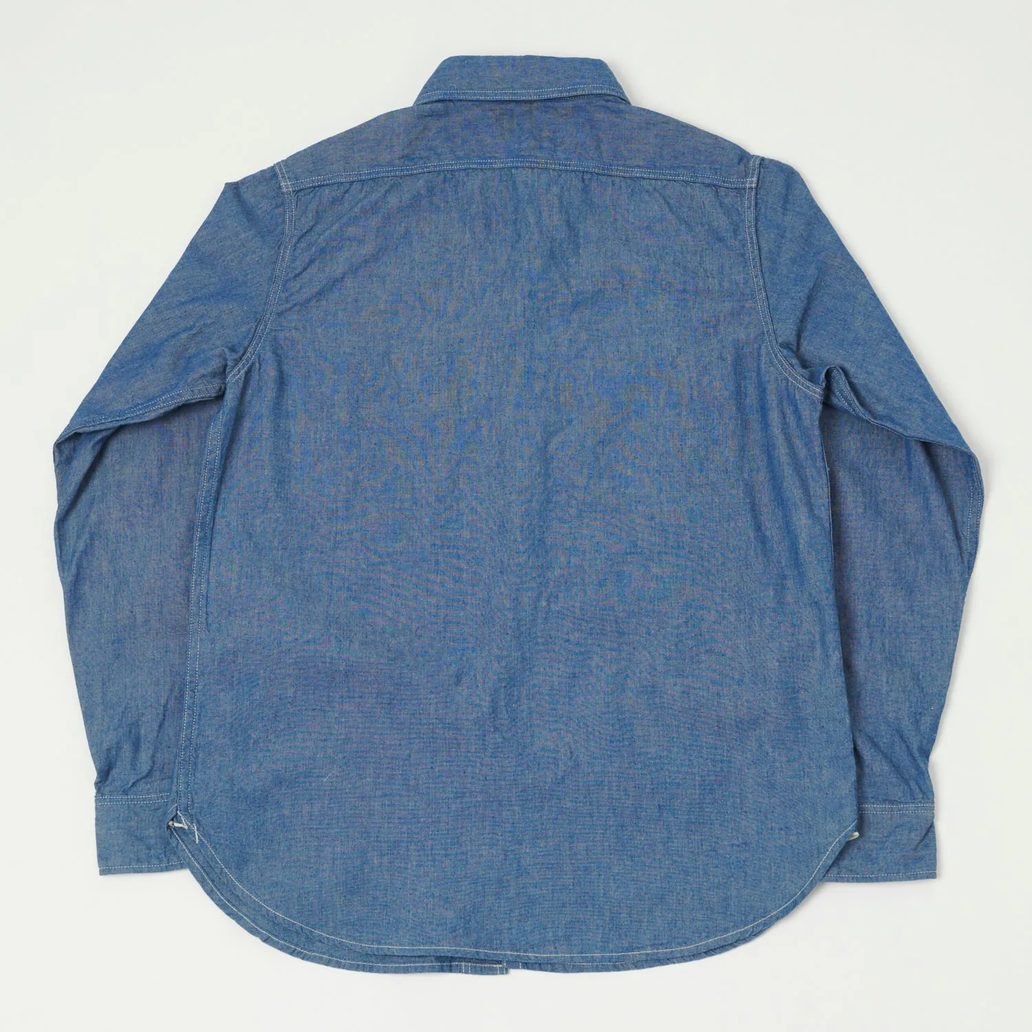 FULLCOUNT 4810 5oz Chambray Work Shirt - Mid Blue sold by Son of a Stag product image thumbnail 5
