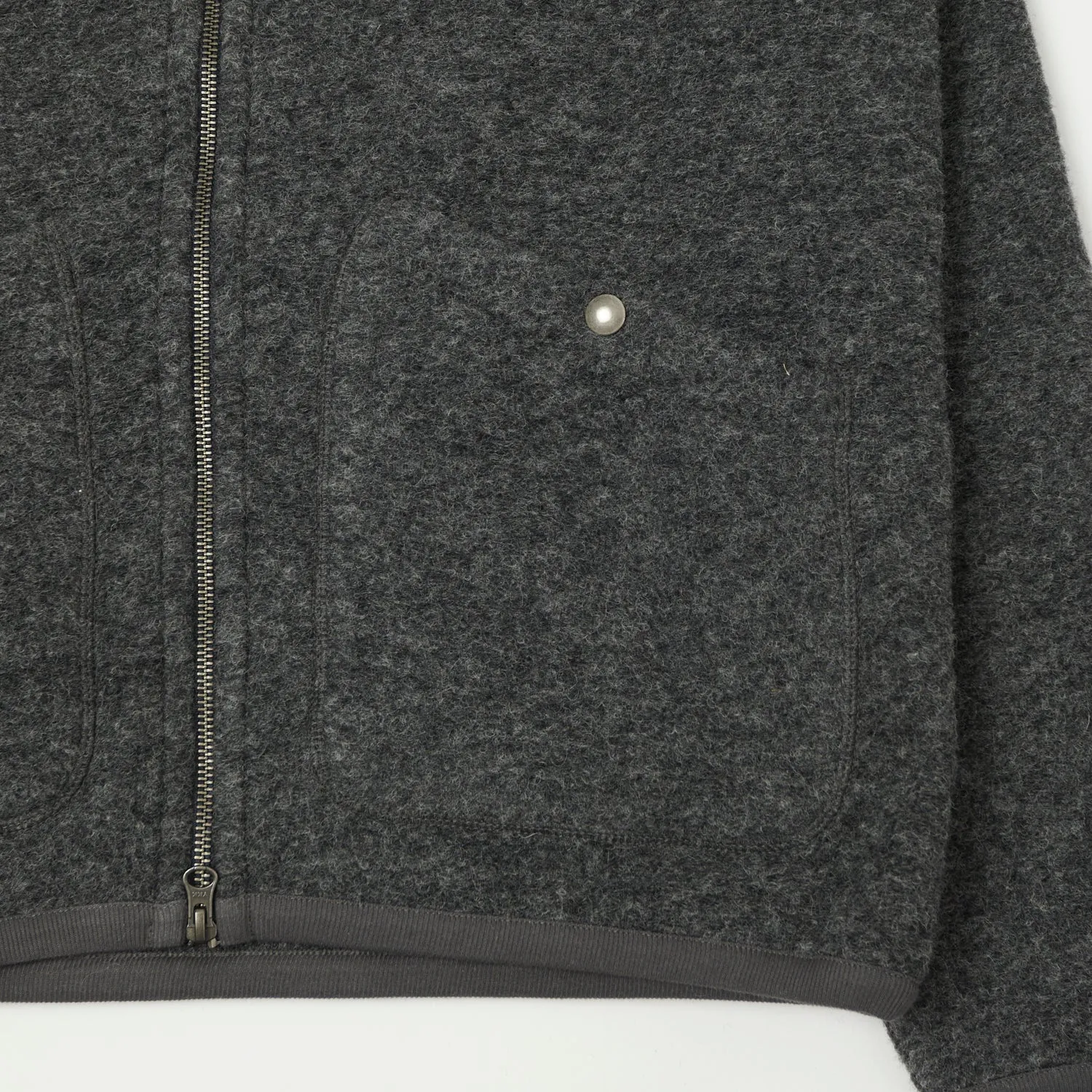 Hartford 'David' Knitted Wool Jacket - Charcoal sold by Son of a Stag product image thumbnail 3