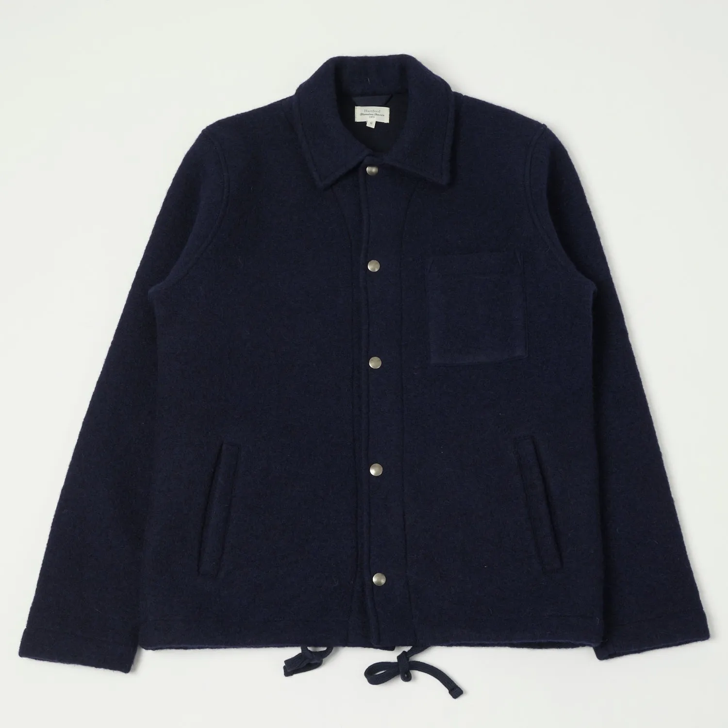 Hartford 'Duane' Knitted Wool Jacket - Navy sold by Son of a Stag