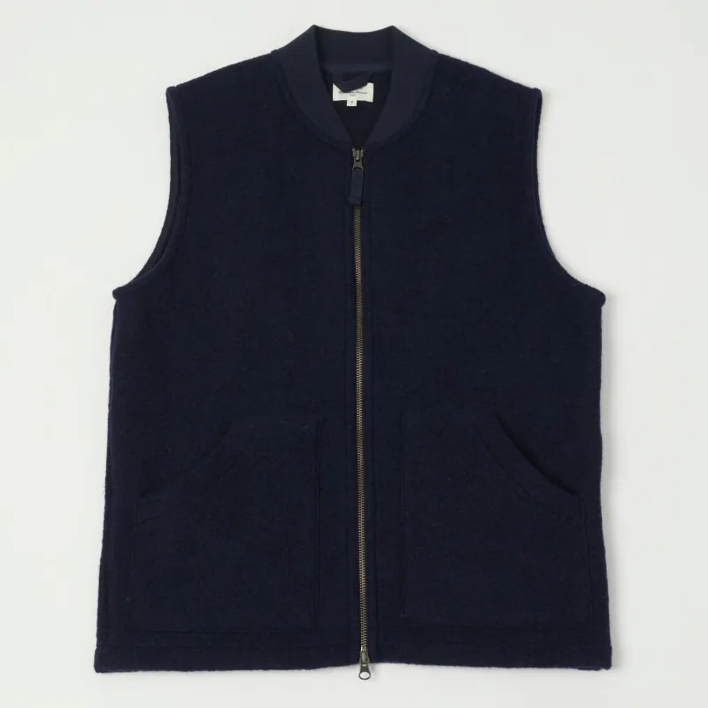 Hartford Knitted Wool Vest - Navy sold by Son of a Stag
