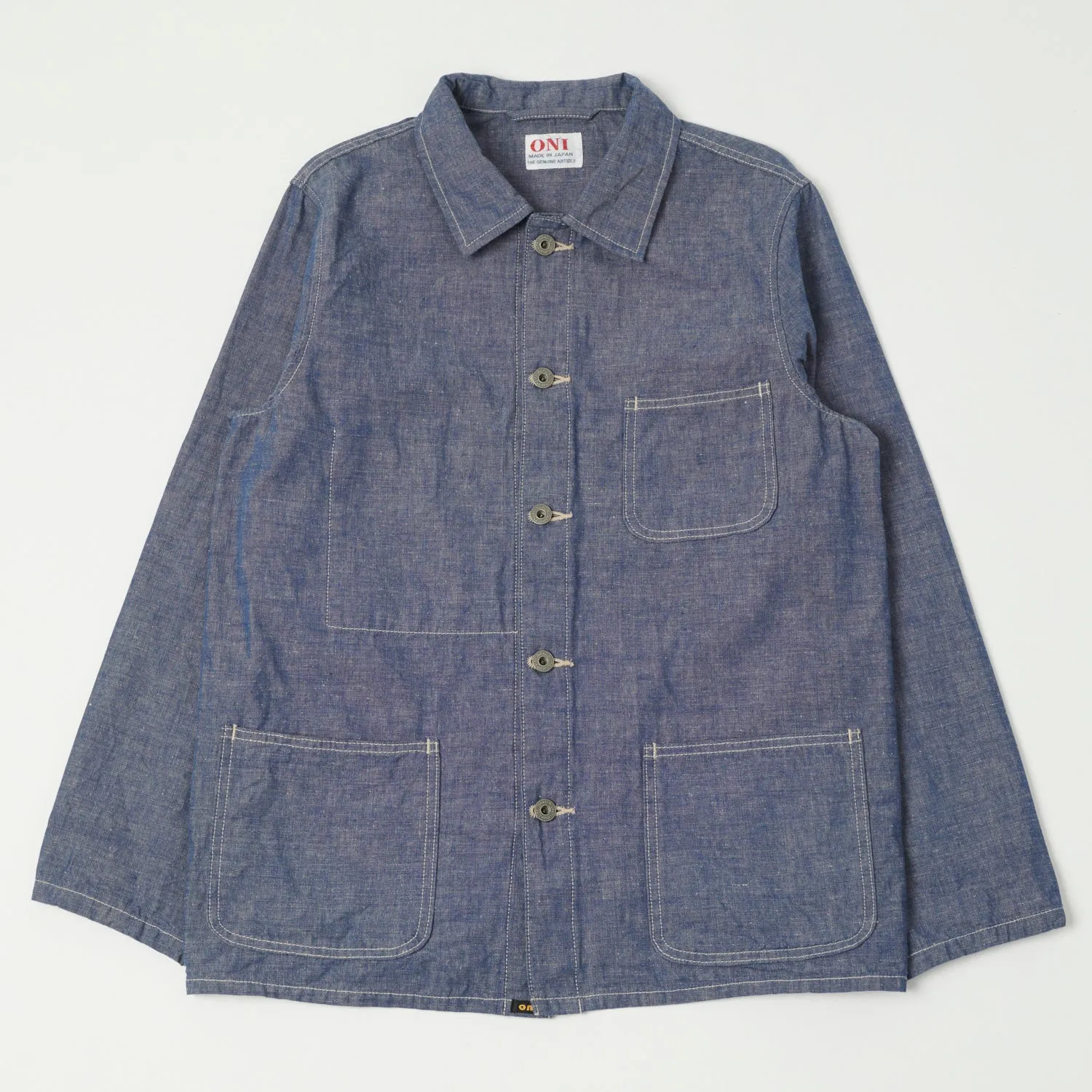 ONI Denim 03101-HCBGY 8.3oz Heavy Chambray Coverall Jacket - Blue Grey One Wash sold by Son of a Stag