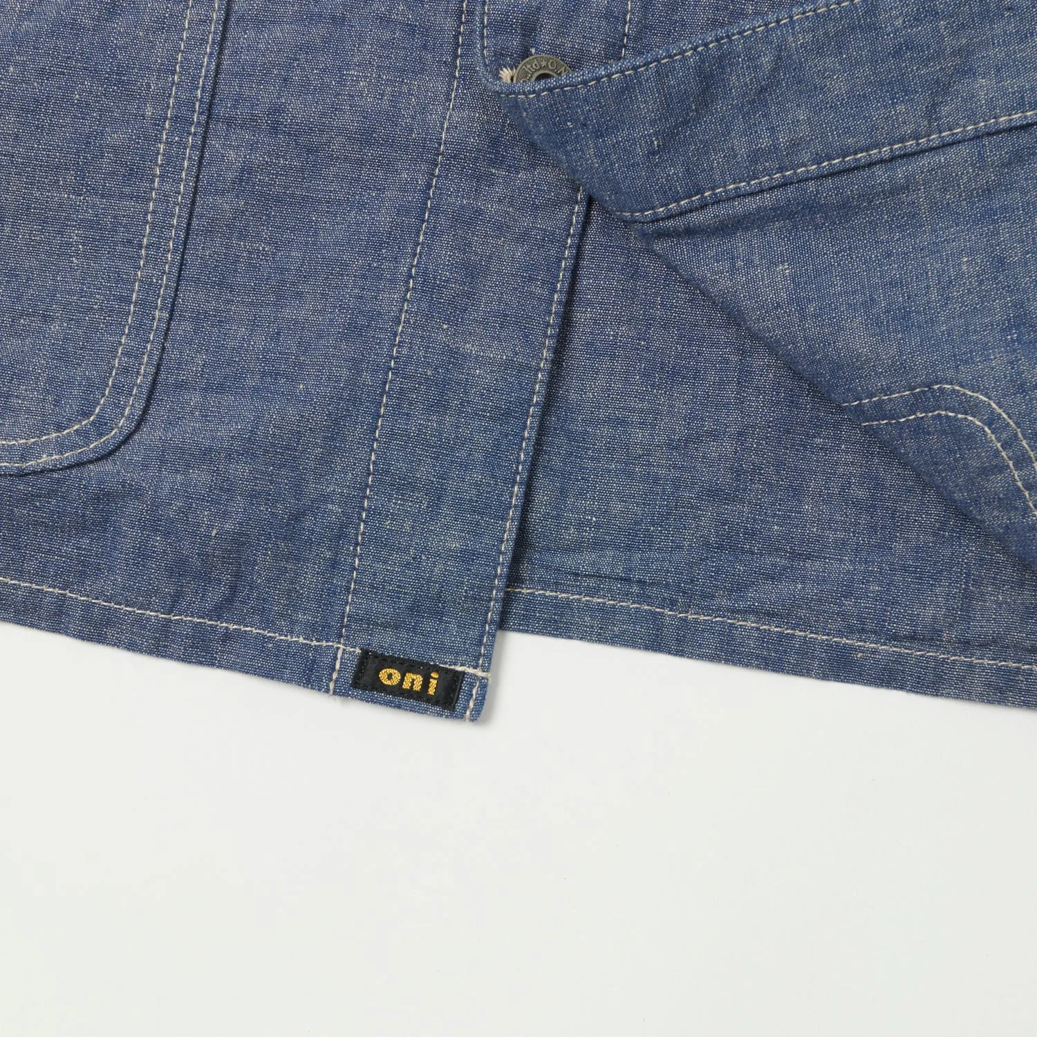 ONI Denim 03101-HCBGY 8.3oz Heavy Chambray Coverall Jacket - Blue Grey One Wash sold by Son of a Stag product image thumbnail 5