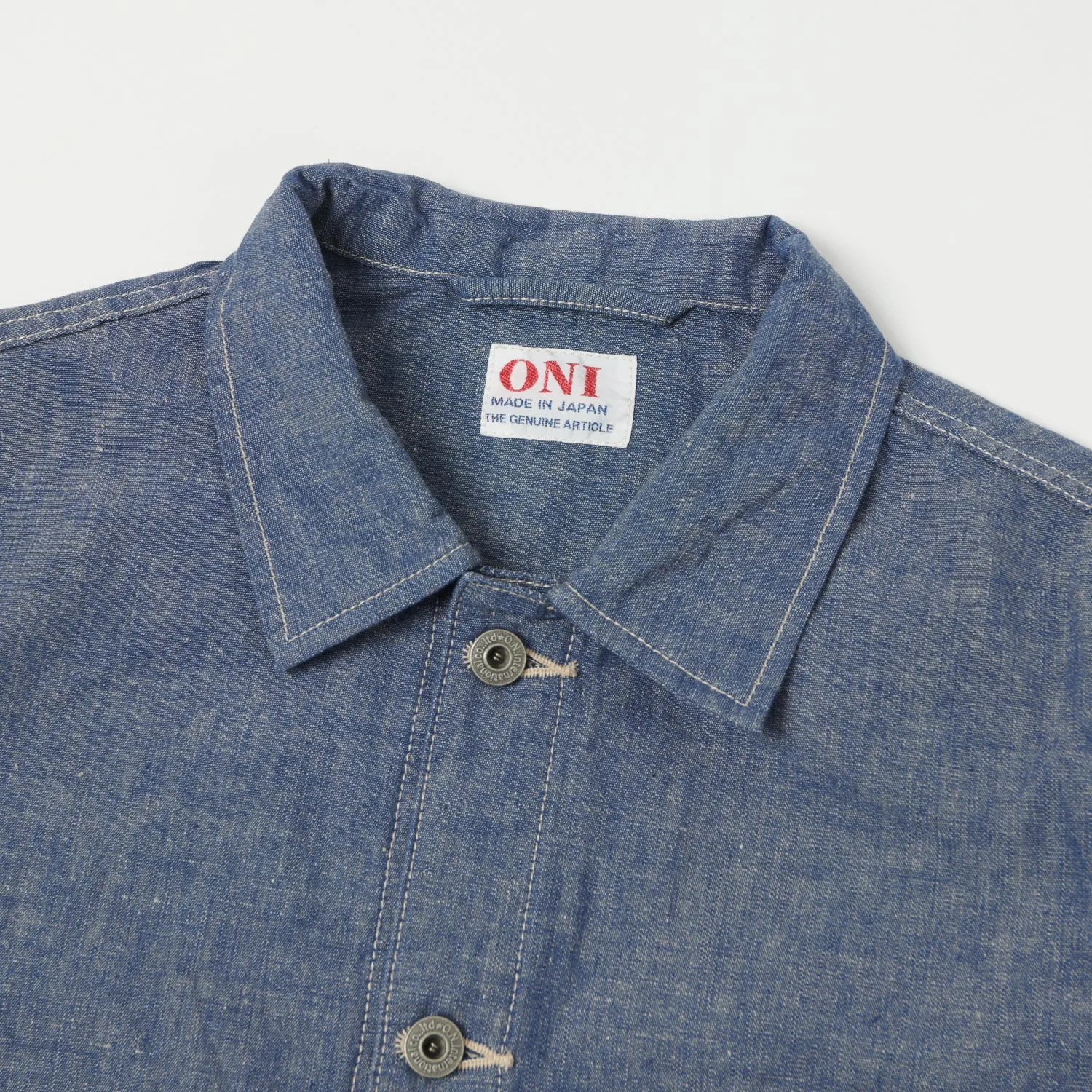 ONI Denim 03101-HCBGY 8.3oz Heavy Chambray Coverall Jacket - Blue Grey One Wash sold by Son of a Stag product image thumbnail 2