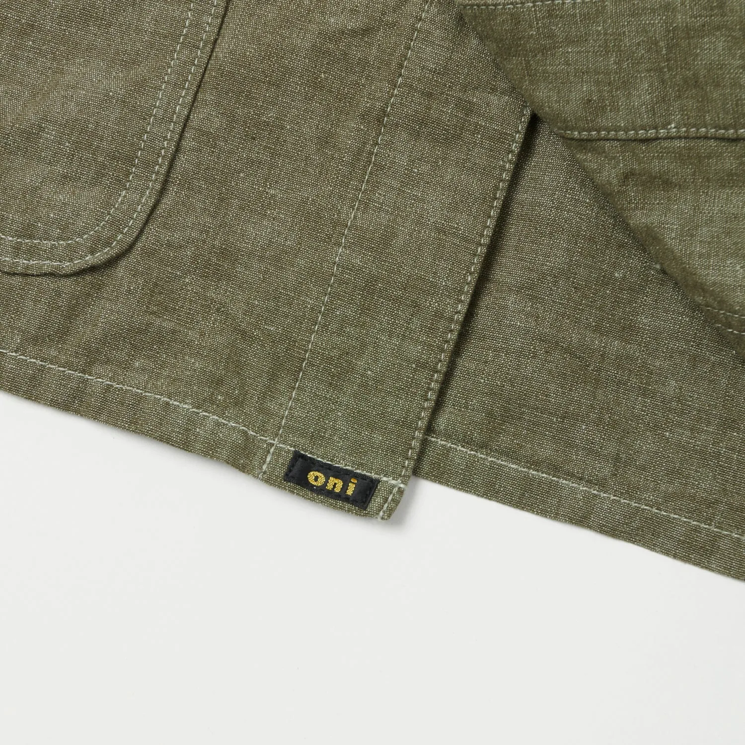 ONI Denim 03101-HCKOL 8.3oz Heavy Chambray Coverall Jacket - Khaki Olive One Wash sold by Son of a Stag product image thumbnail 5