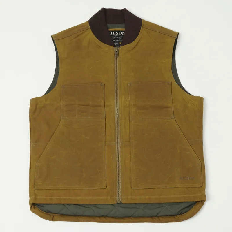 Filson Tin Cloth Insulated Work Vest - Dark Tan sold by Son of a Stag