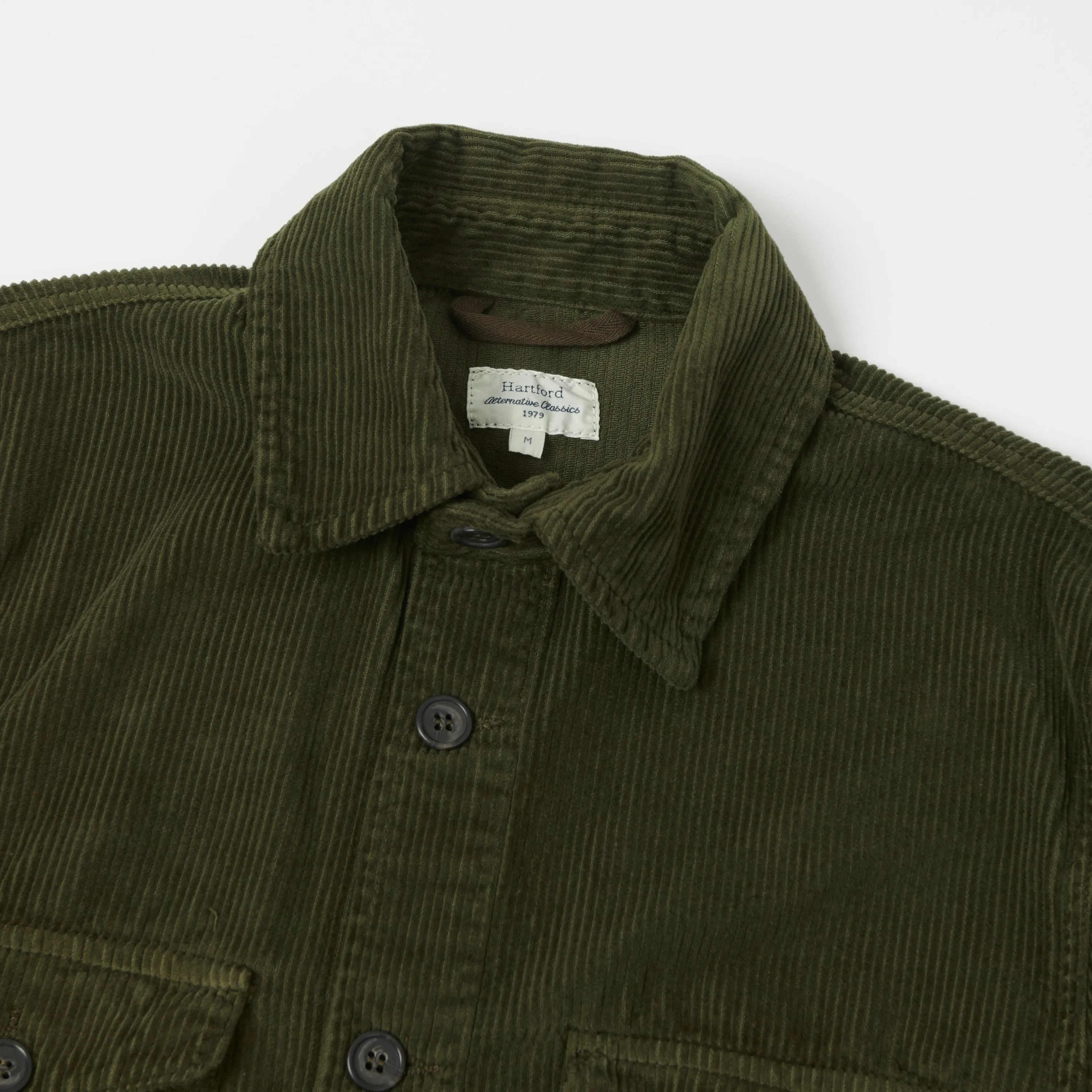 Hartford 'Joyce' Corduroy Work Shirt - Army sold by Son of a Stag product image thumbnail 2