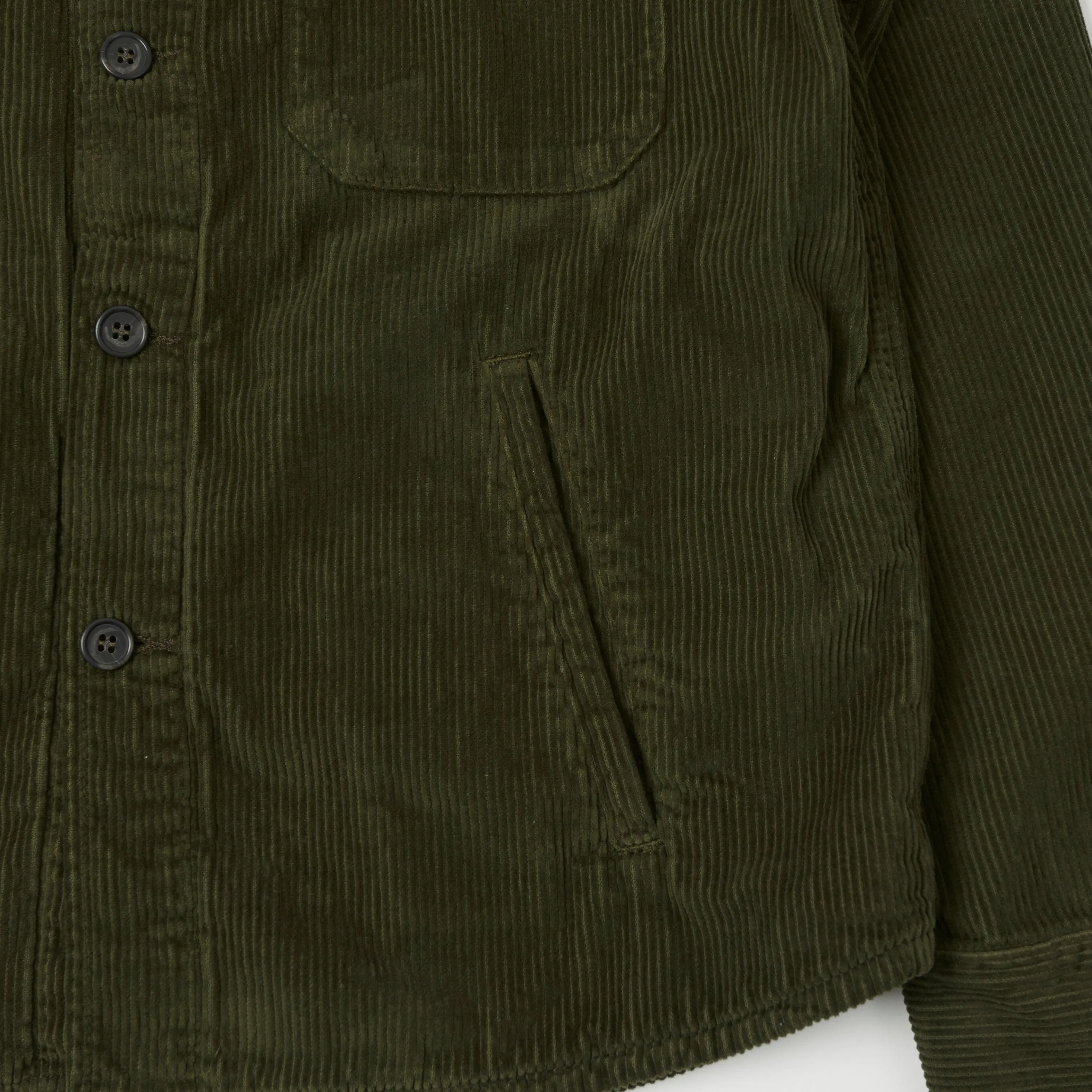 Hartford 'Joyce' Corduroy Work Shirt - Army sold by Son of a Stag product image thumbnail 3