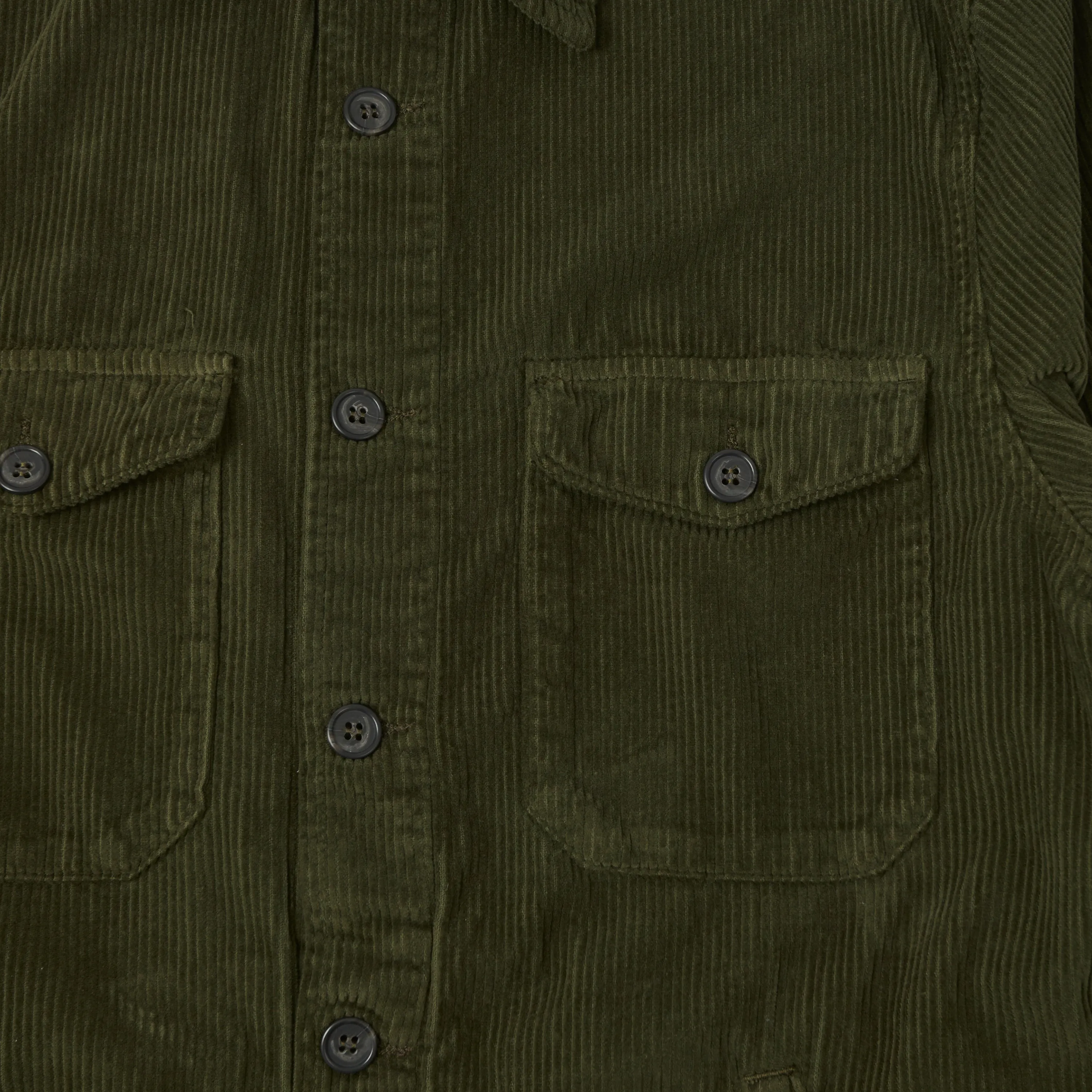 Hartford 'Joyce' Corduroy Work Shirt - Army sold by Son of a Stag product image thumbnail 4
