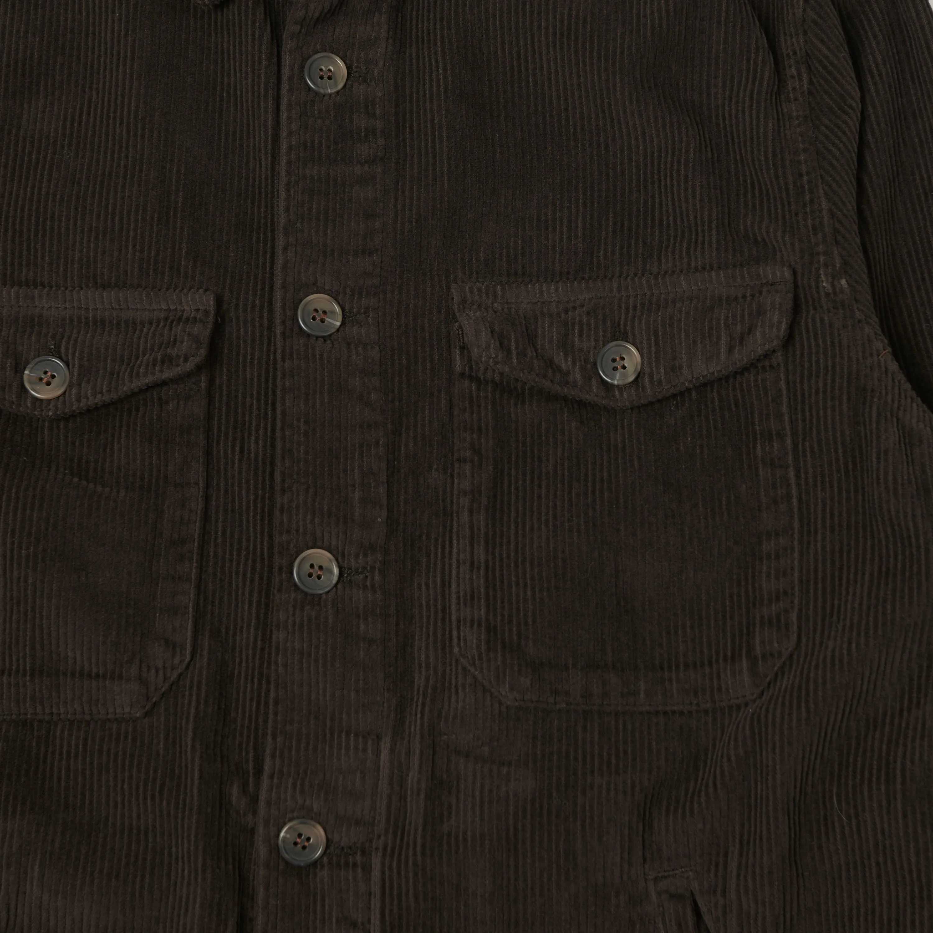 Hartford 'Joyce' Corduroy Work Shirt - Chocolate sold by Son of a Stag product image thumbnail 4