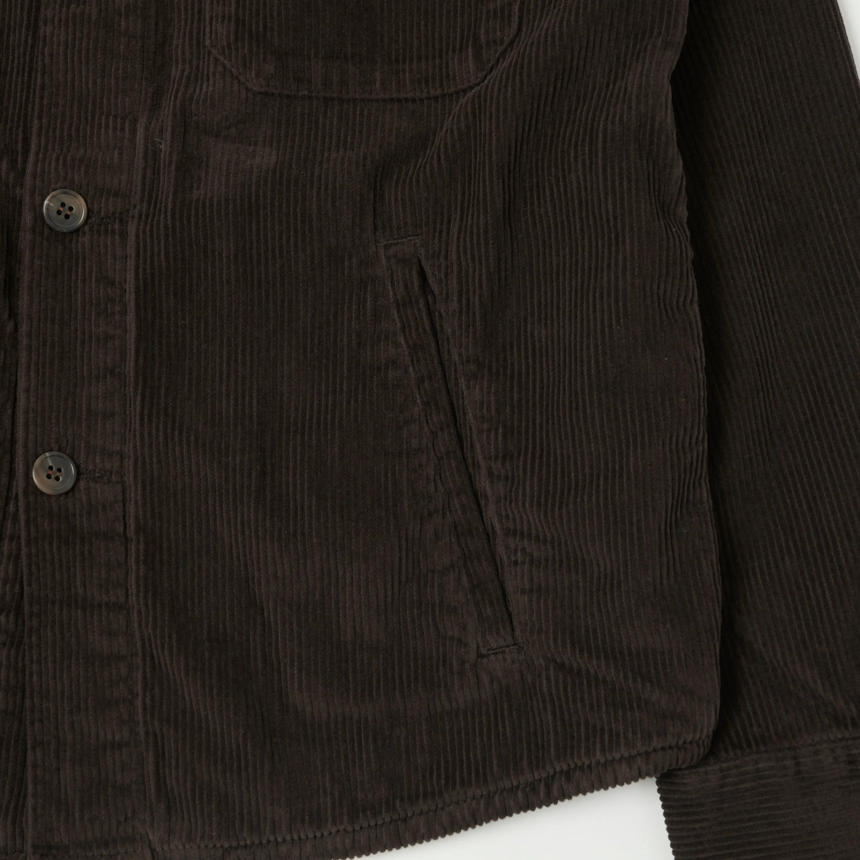 Hartford 'Joyce' Corduroy Work Shirt - Chocolate sold by Son of a Stag product image thumbnail 3