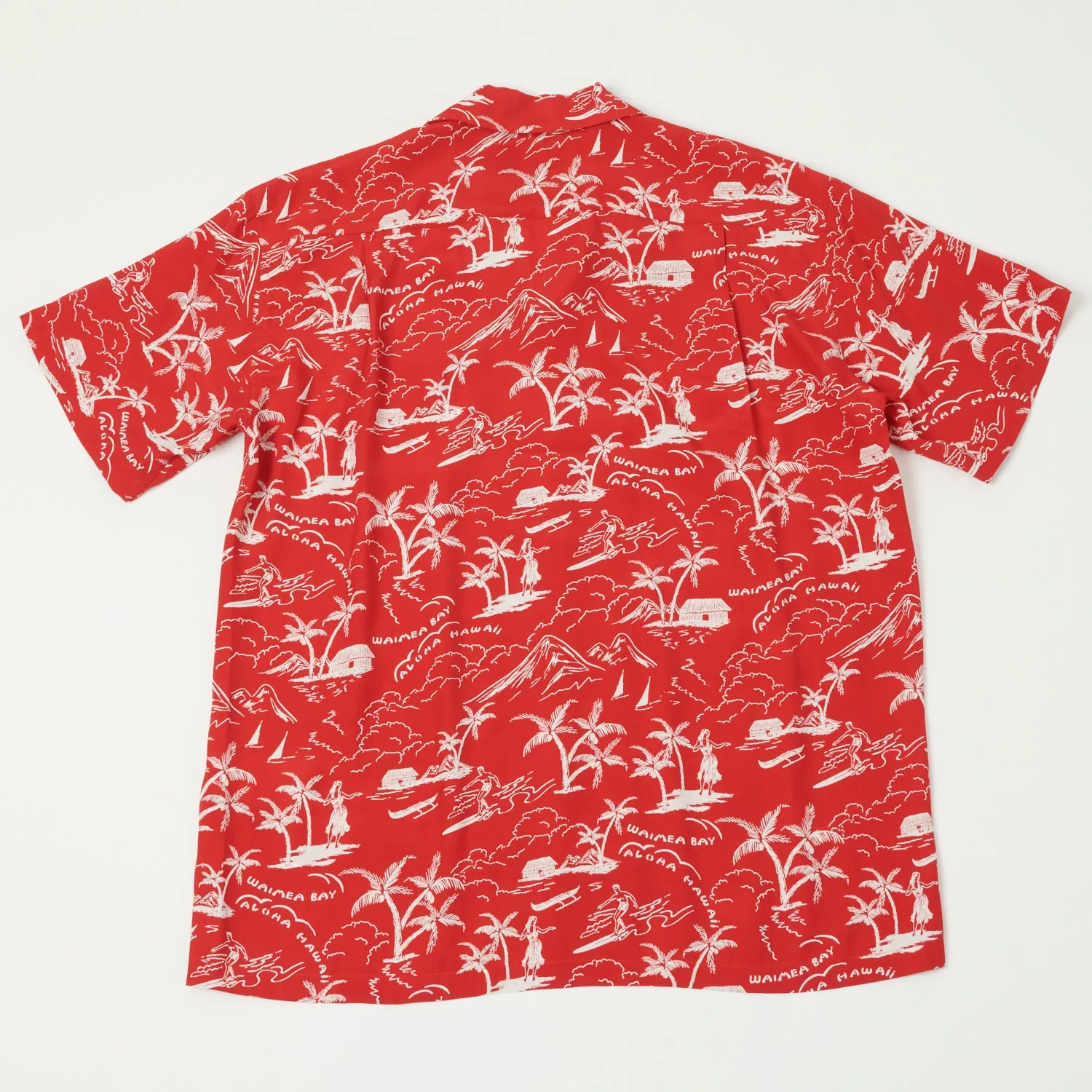 Micky Oye 'Waimea Bay' Aloha Shirt - Red sold by Son of a Stag product image thumbnail 4