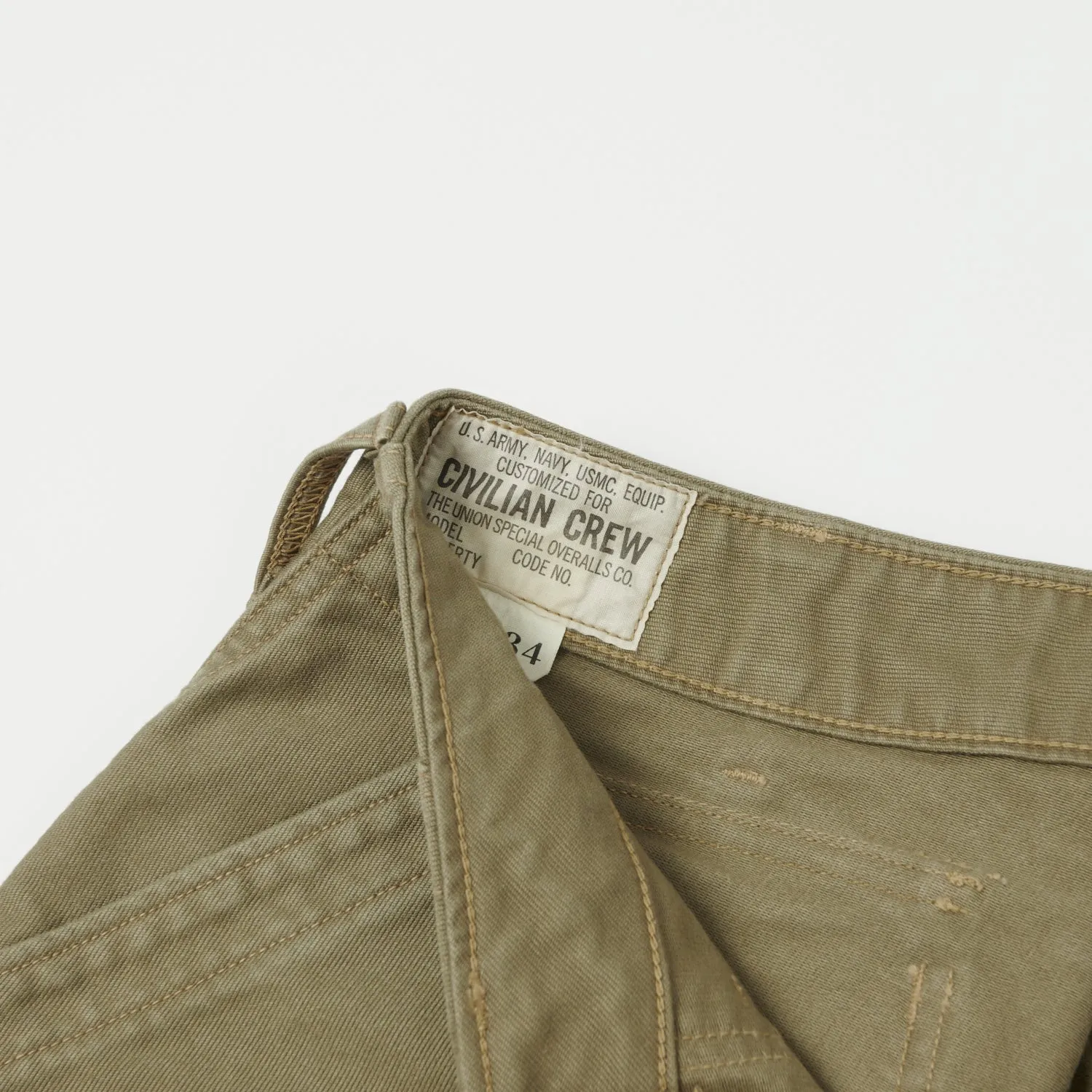 Freewheelers & Co Military Utility Trouser - Khaki Beige sold by Son of a Stag product image thumbnail 2