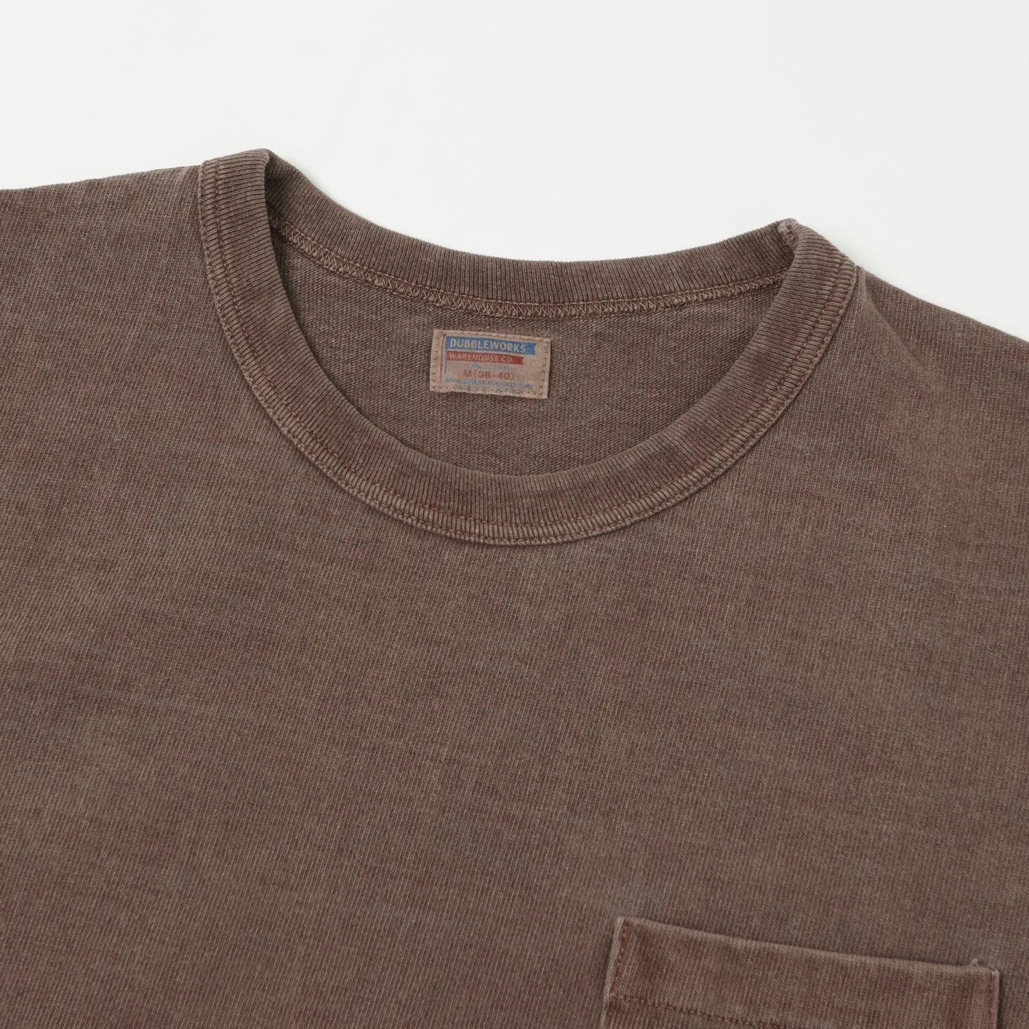 Dubbleworks Heavy Fabric Pigment Dye Pocket Tee - Mad Brown sold by Son of a Stag product image thumbnail 2