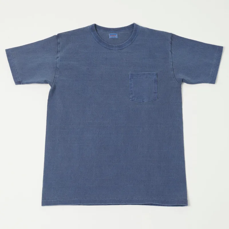 Dubbleworks Heavy Fabric Pigment Dye Pocket Tee - Indigo Blue sold by Son of a Stag