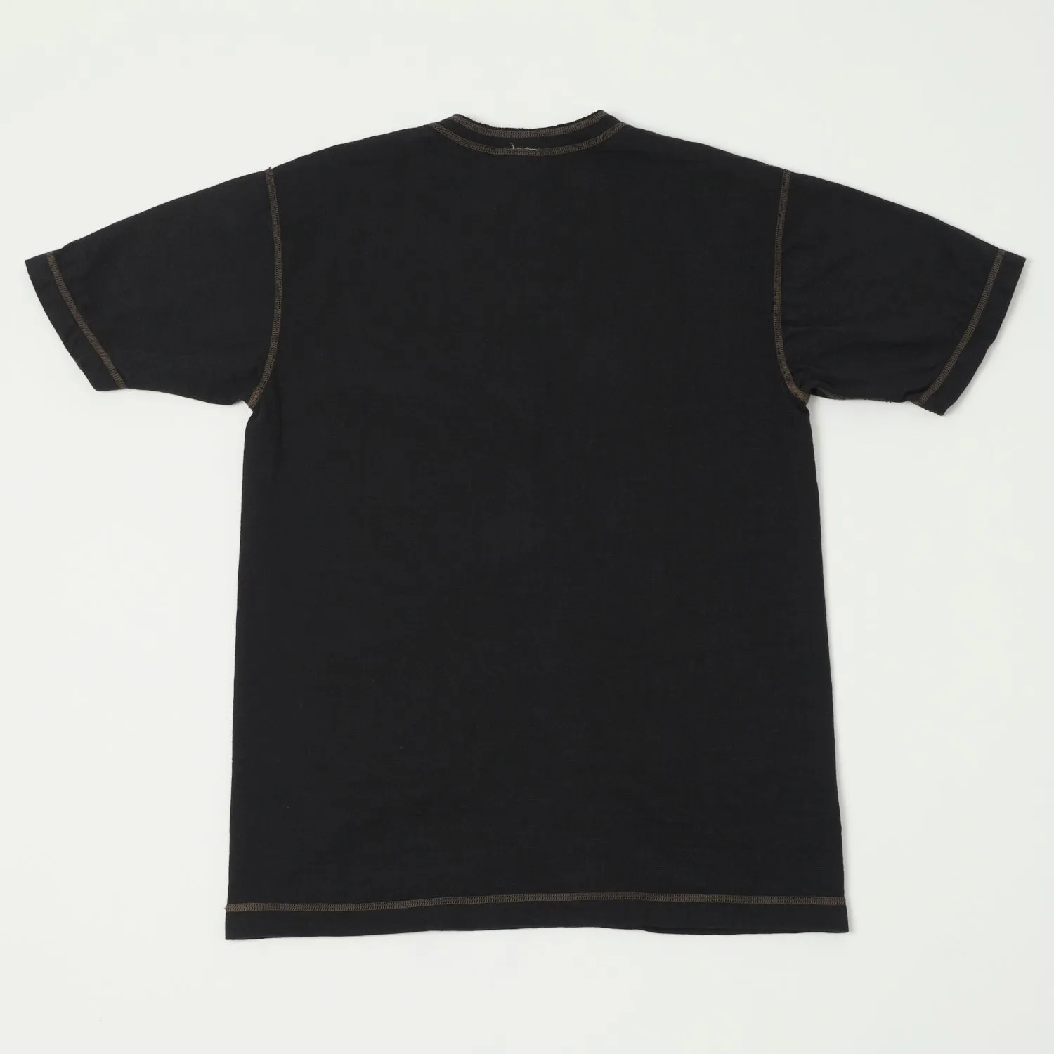 Buzz Rickson's Slub Henley T-Shirt - Black sold by Son of a Stag product image thumbnail 4