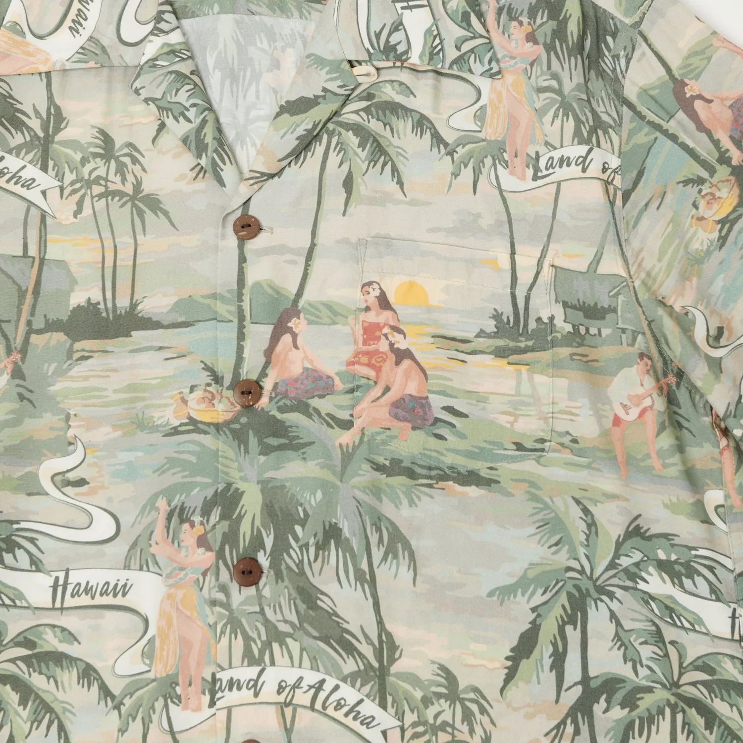 Micky Oye 'Land of Aloha' Aloha Shirt - Shadow sold by Son of a Stag product image thumbnail 3