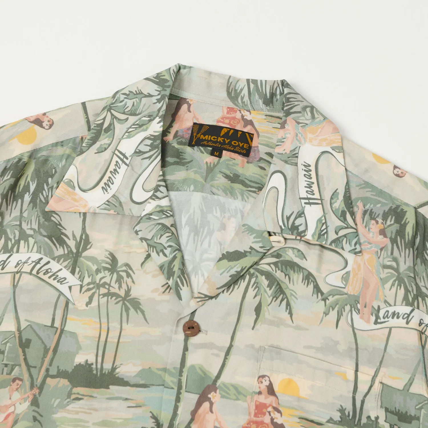 Micky Oye 'Land of Aloha' Aloha Shirt - Shadow sold by Son of a Stag product image thumbnail 2