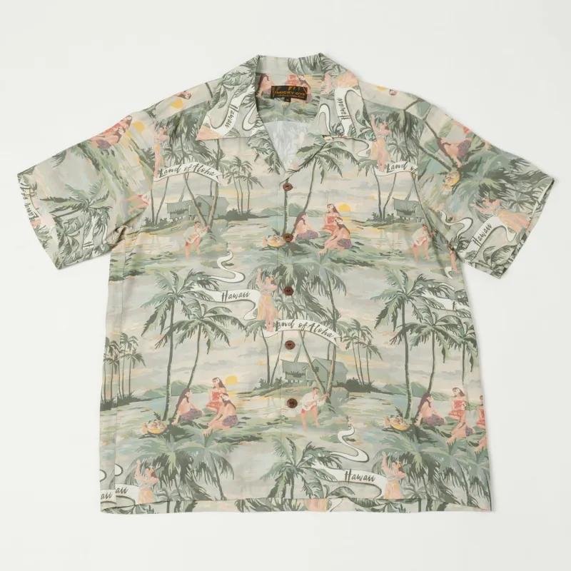 Micky Oye 'Land of Aloha' Aloha Shirt - Shadow sold by Son of a Stag