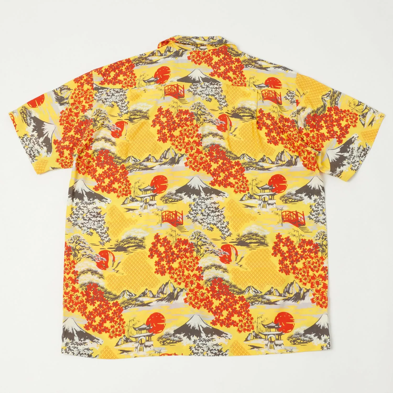 Micky Oye 'The Land of the Fujiyama' Aloha Shirt - Yellow sold by Son of a Stag product image thumbnail 4
