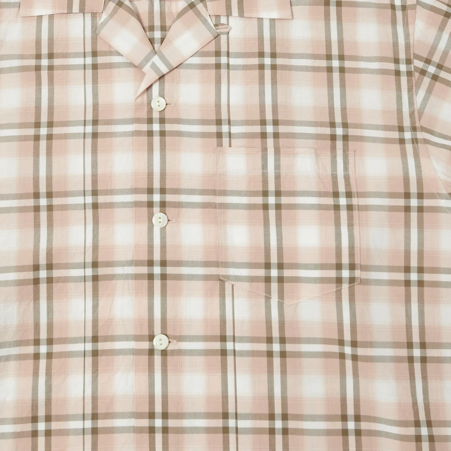 FULLCOUNT 4075 Broad Check Open Collar Shirt - Pink sold by Son of a Stag product image thumbnail 3