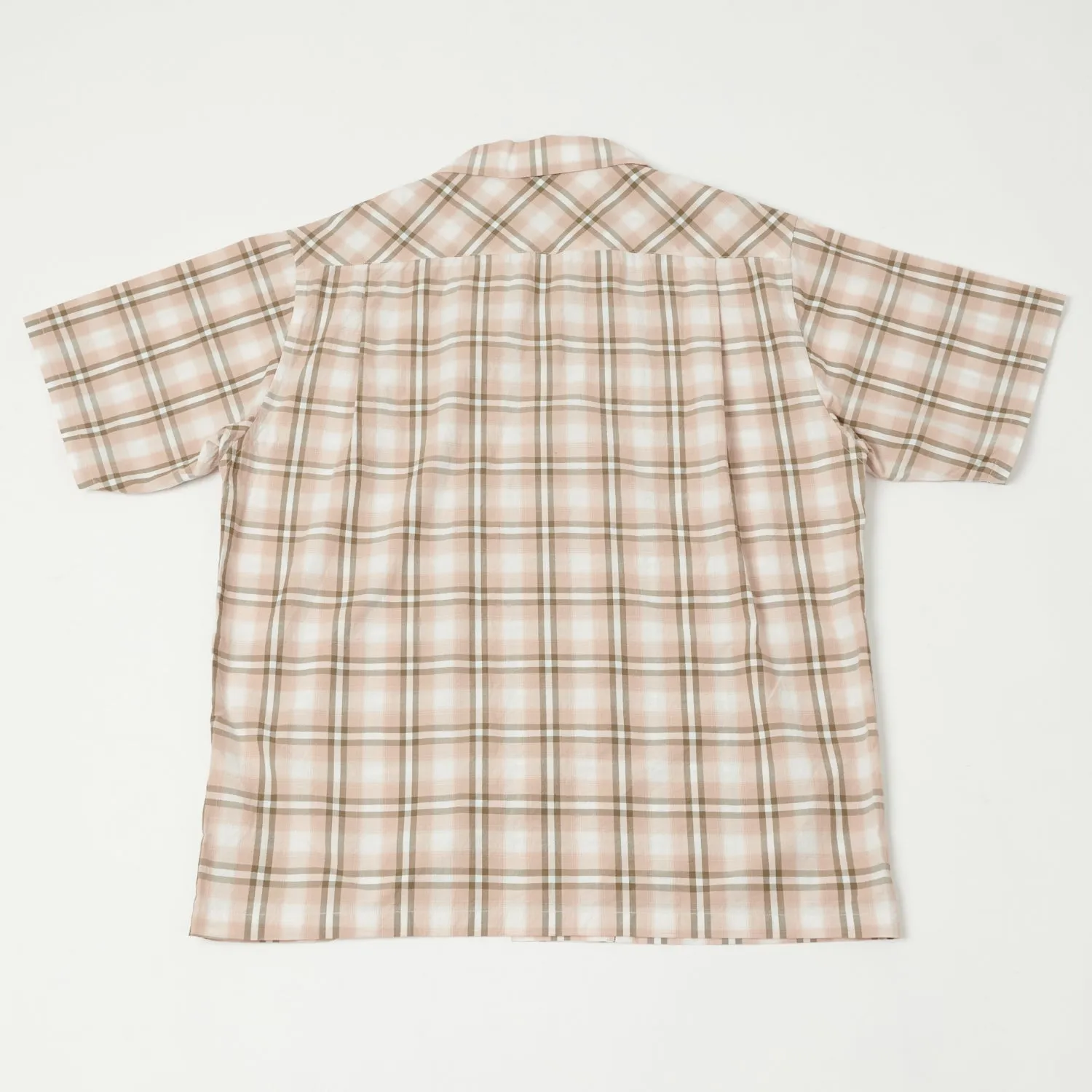 FULLCOUNT 4075 Broad Check Open Collar Shirt - Pink sold by Son of a Stag product image thumbnail 4