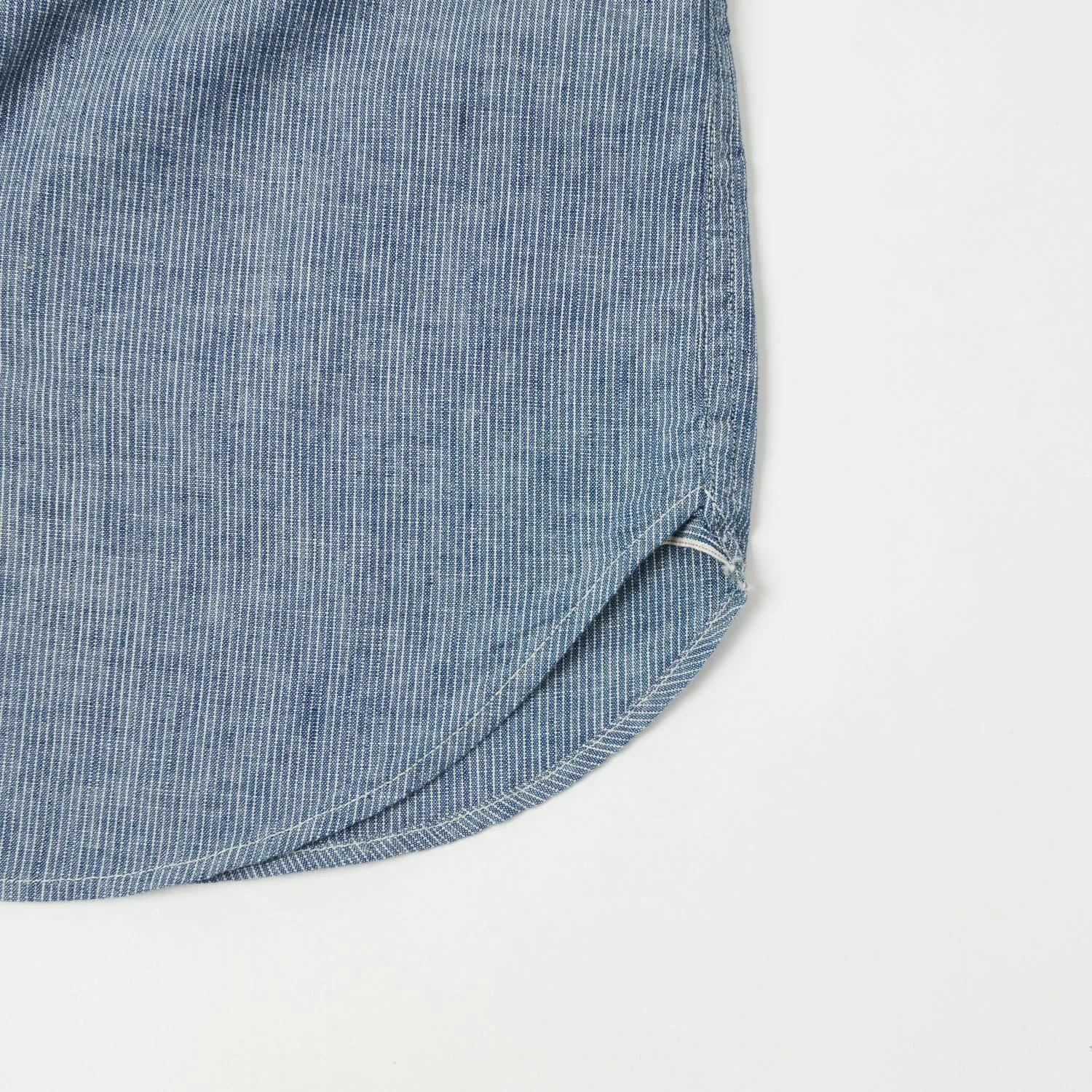 FULLCOUNT 4821 5oz Stripe Chambray Work Shirt - Indigo Stripe sold by Son of a Stag product image thumbnail 4