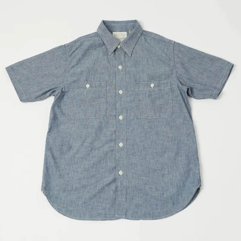 Full Count 4821 5oz Stripe Chambray Work Shirt - Indigo Stripe sold by Son of a Stag