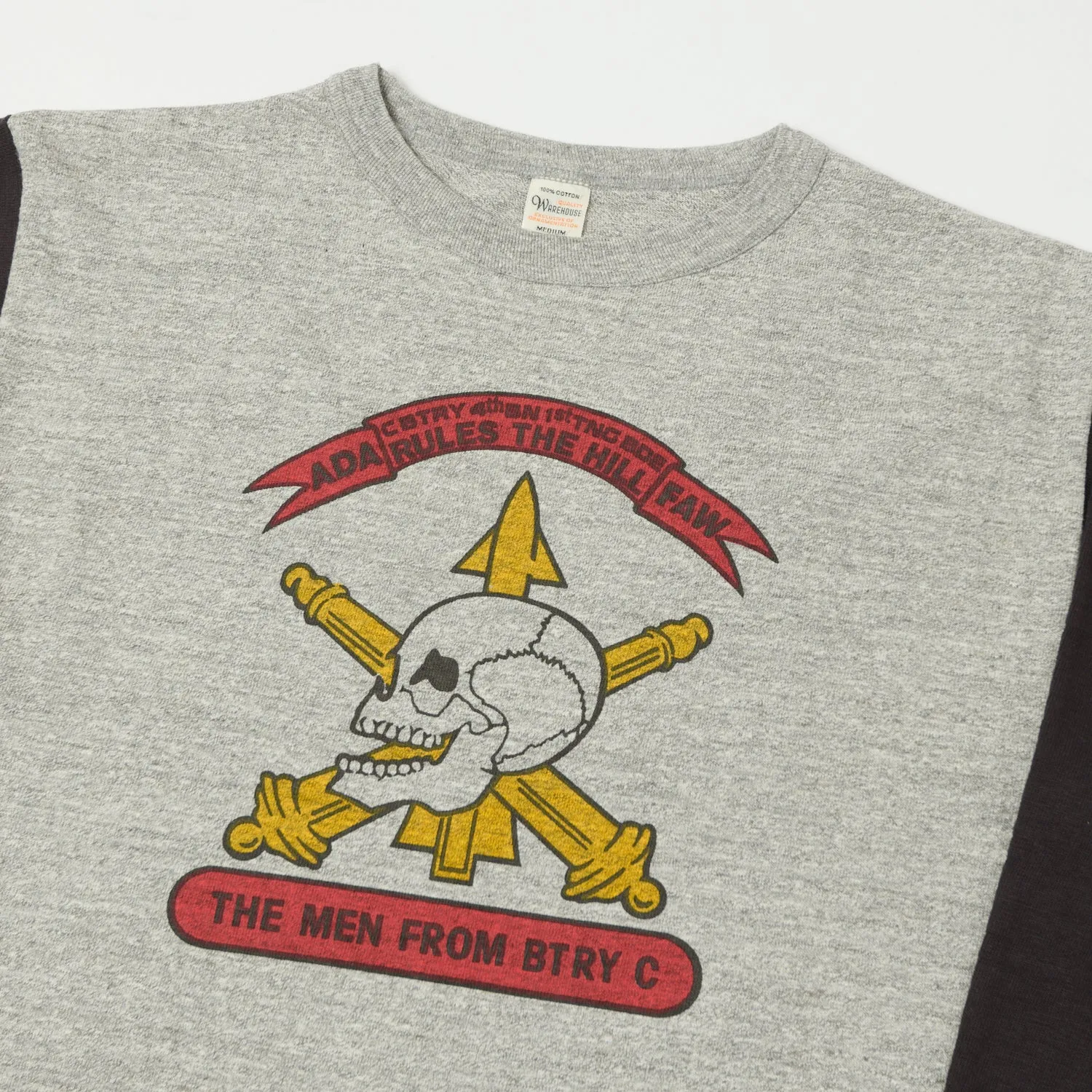 Warehouse & Co 4800 'Men From BTRY C' Baseball T-Shirt - Heather Grey/Sumikuro sold by Son of a Stag product image thumbnail 2