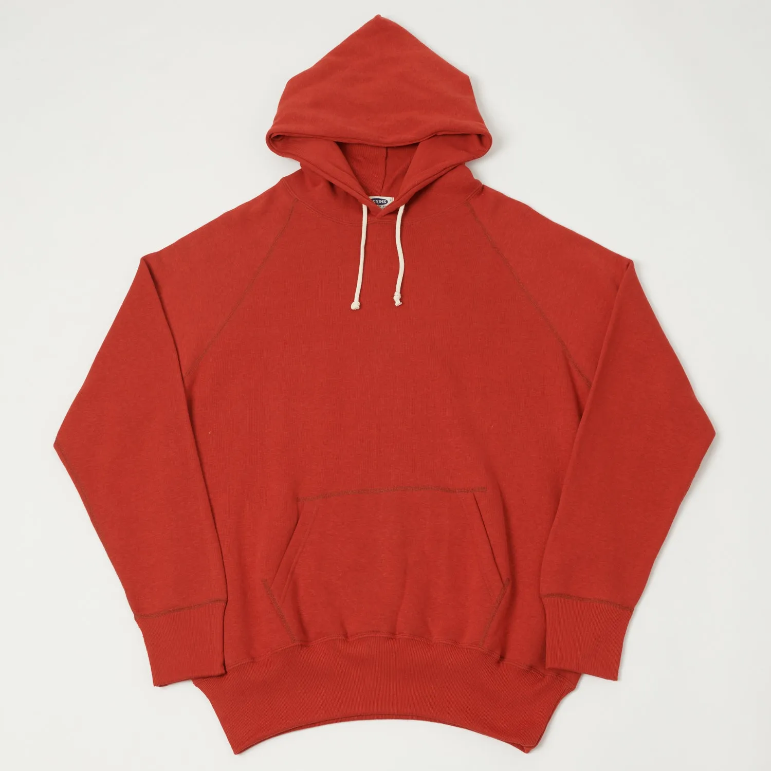 Denime Lot. 262 4-Needle Hooded Sweatshirt - Red sold by Son of a Stag