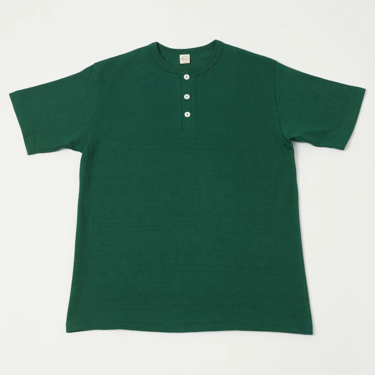 Warehouse & Co 4601 Henley T-Shirt - Dark Green sold by Son of a Stag