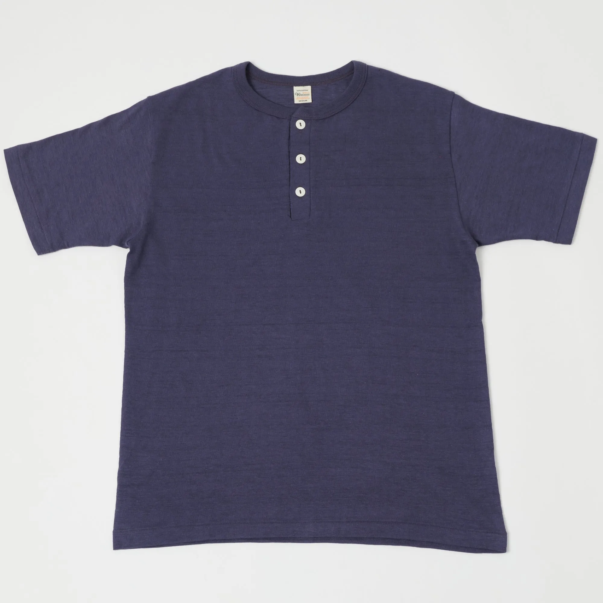 Warehouse & Co 4601 Henley T-Shirt - Navy sold by Son of a Stag