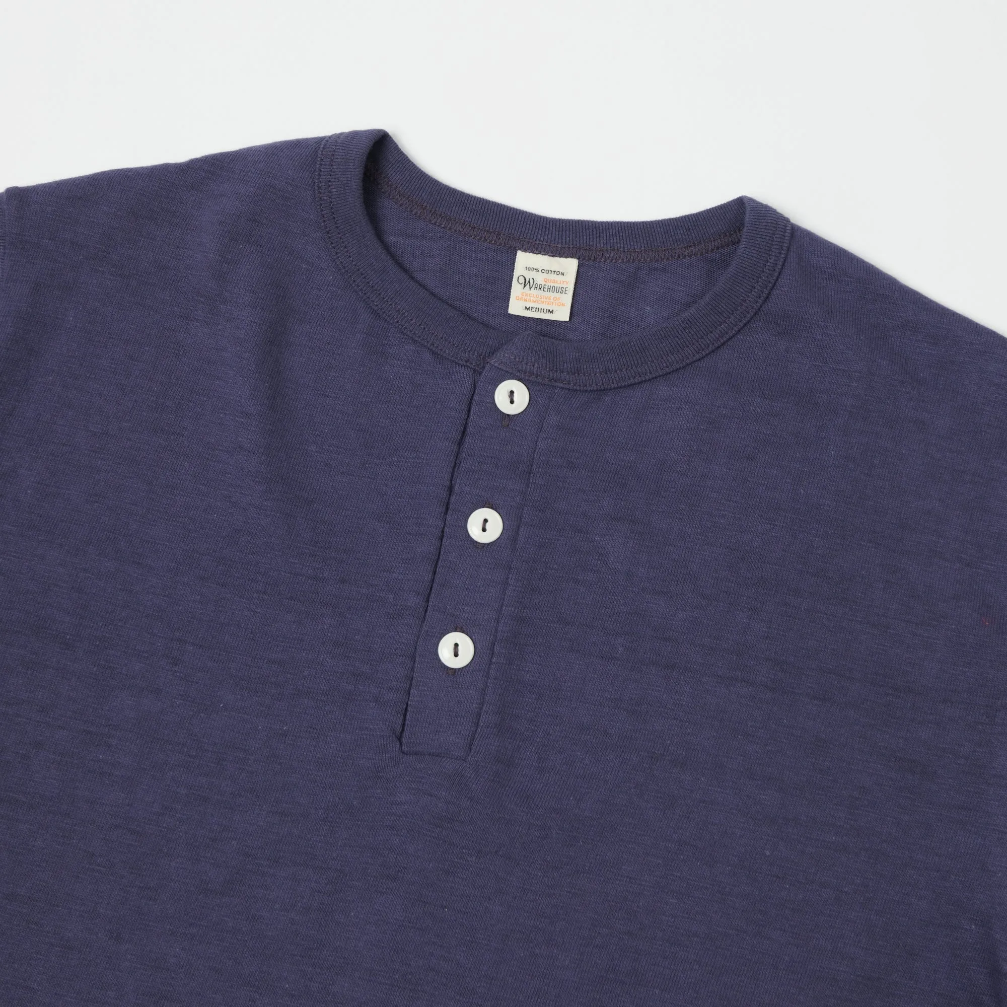 Warehouse & Co 4601 Henley T-Shirt - Navy sold by Son of a Stag product image thumbnail 2
