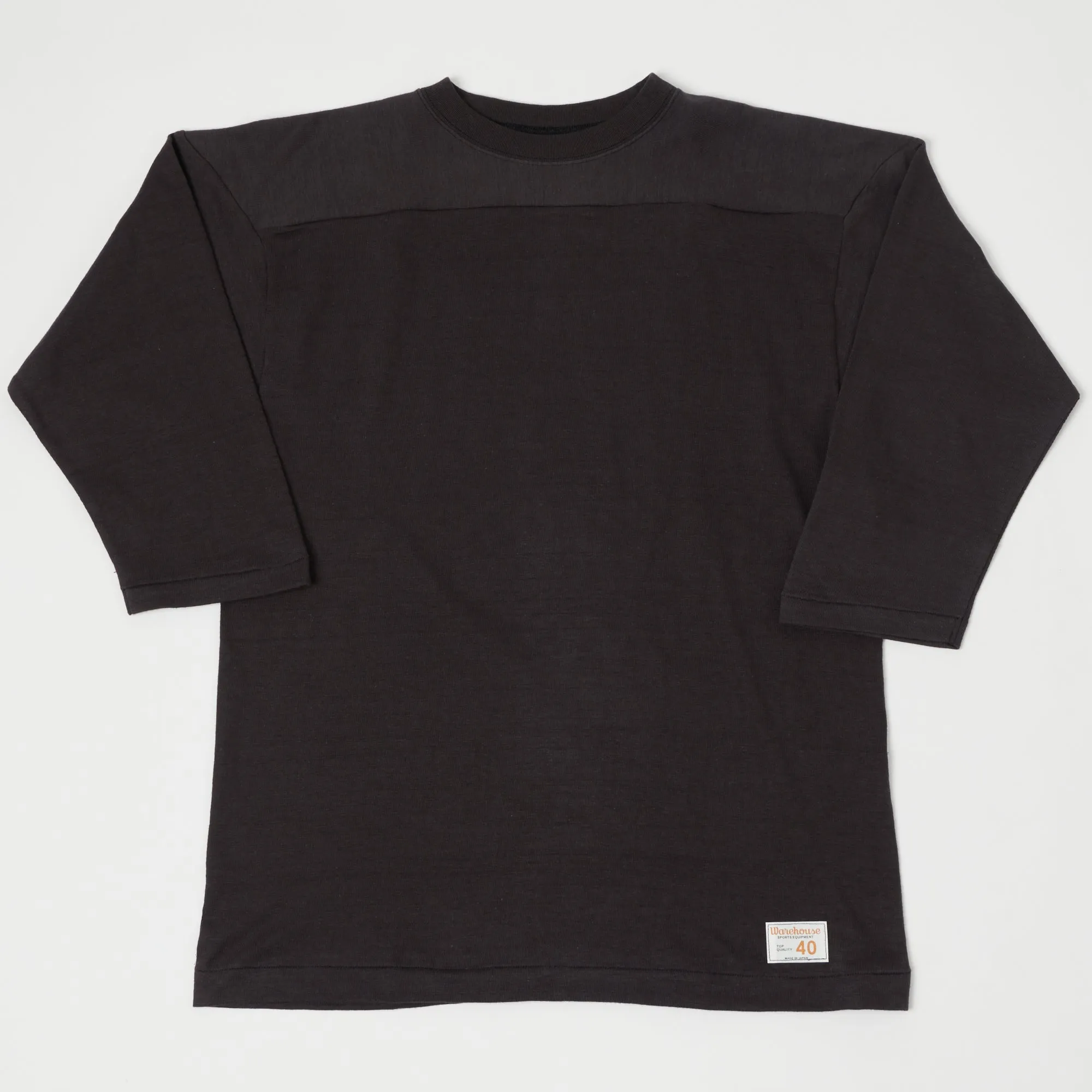 Warehouse & Co 4063 3/4 Sleeve Football T-Shirt - Black sold by Son of a Stag