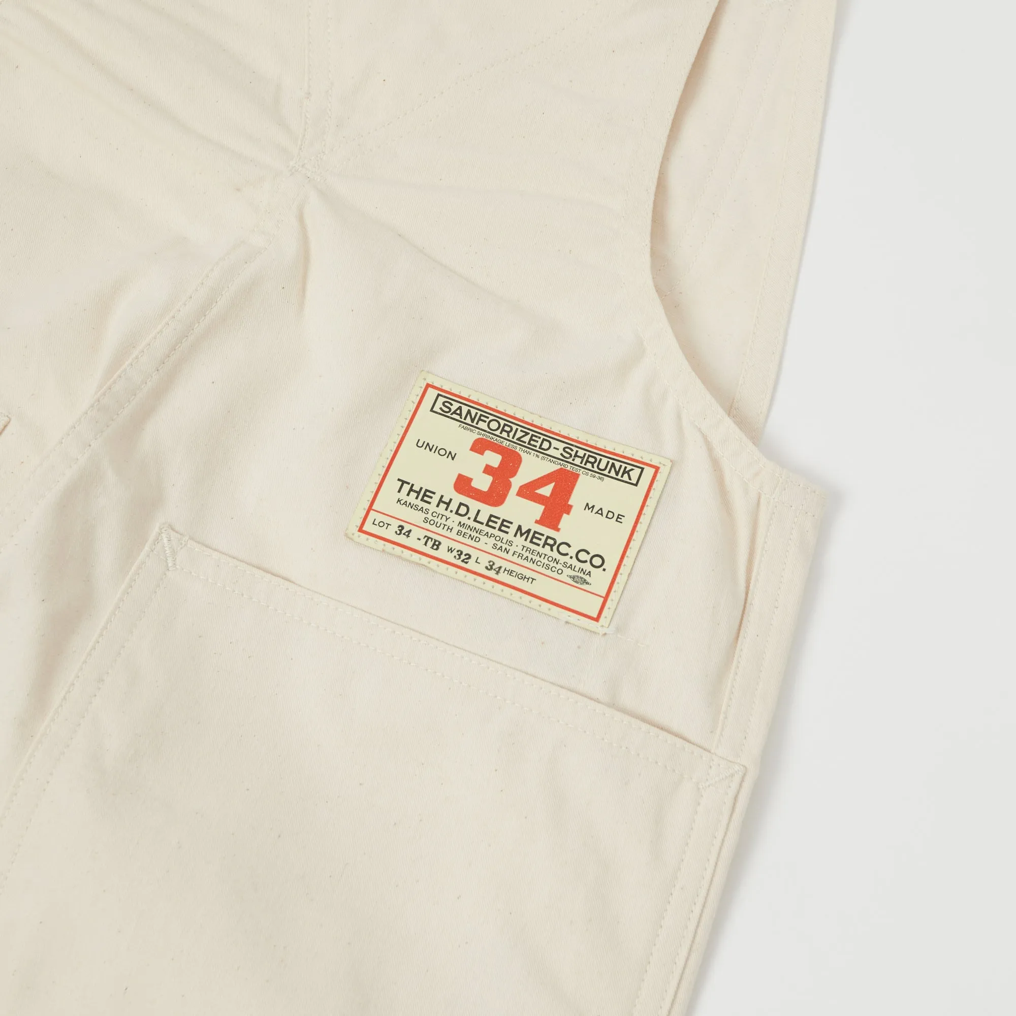 Lee Archives WWII Bib Overall - Ecru Raw sold by Son of a Stag product image thumbnail 3