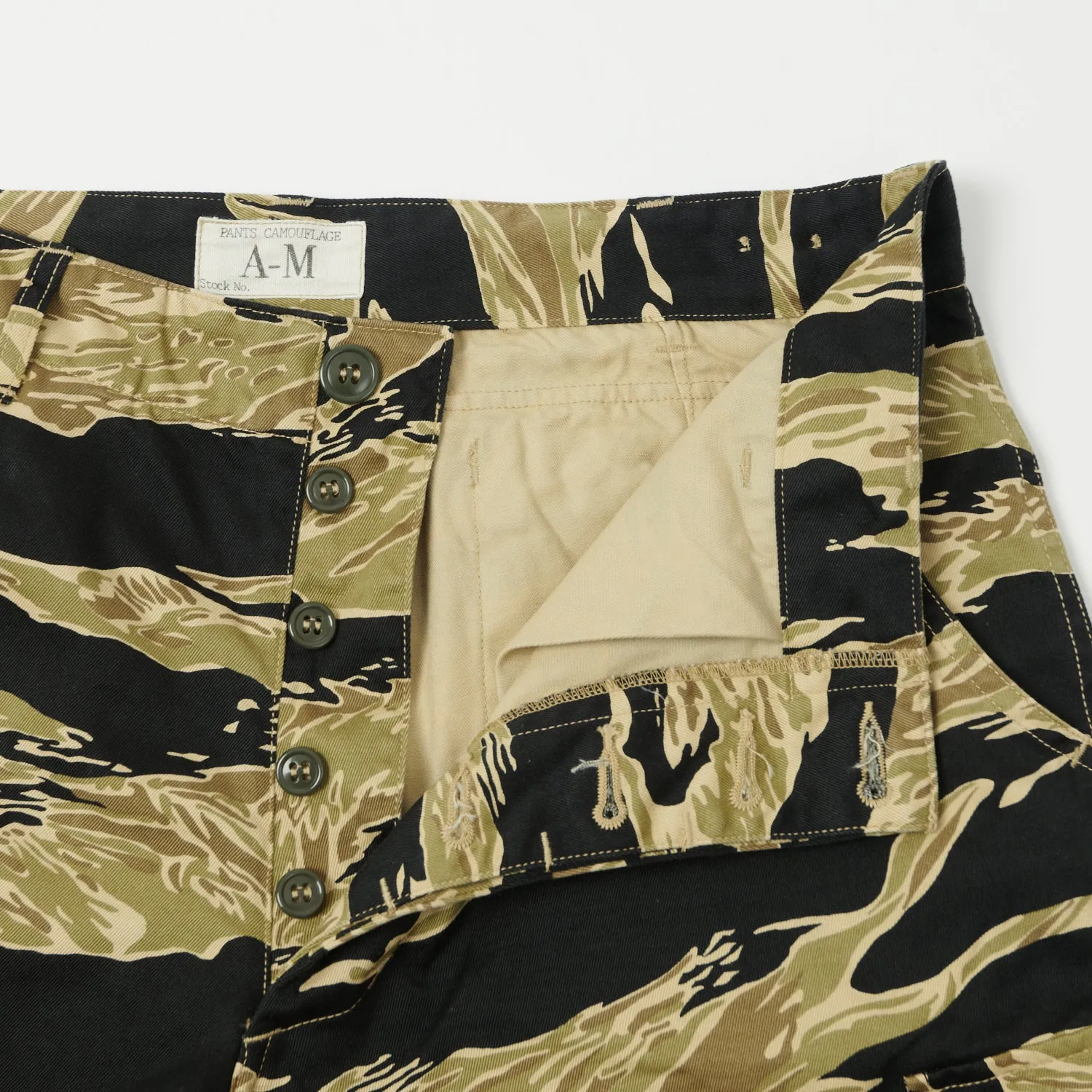 Buzz Rickson's Gold Tiger Stripe Camo Trouser - Black sold by Son of a Stag product image thumbnail 3