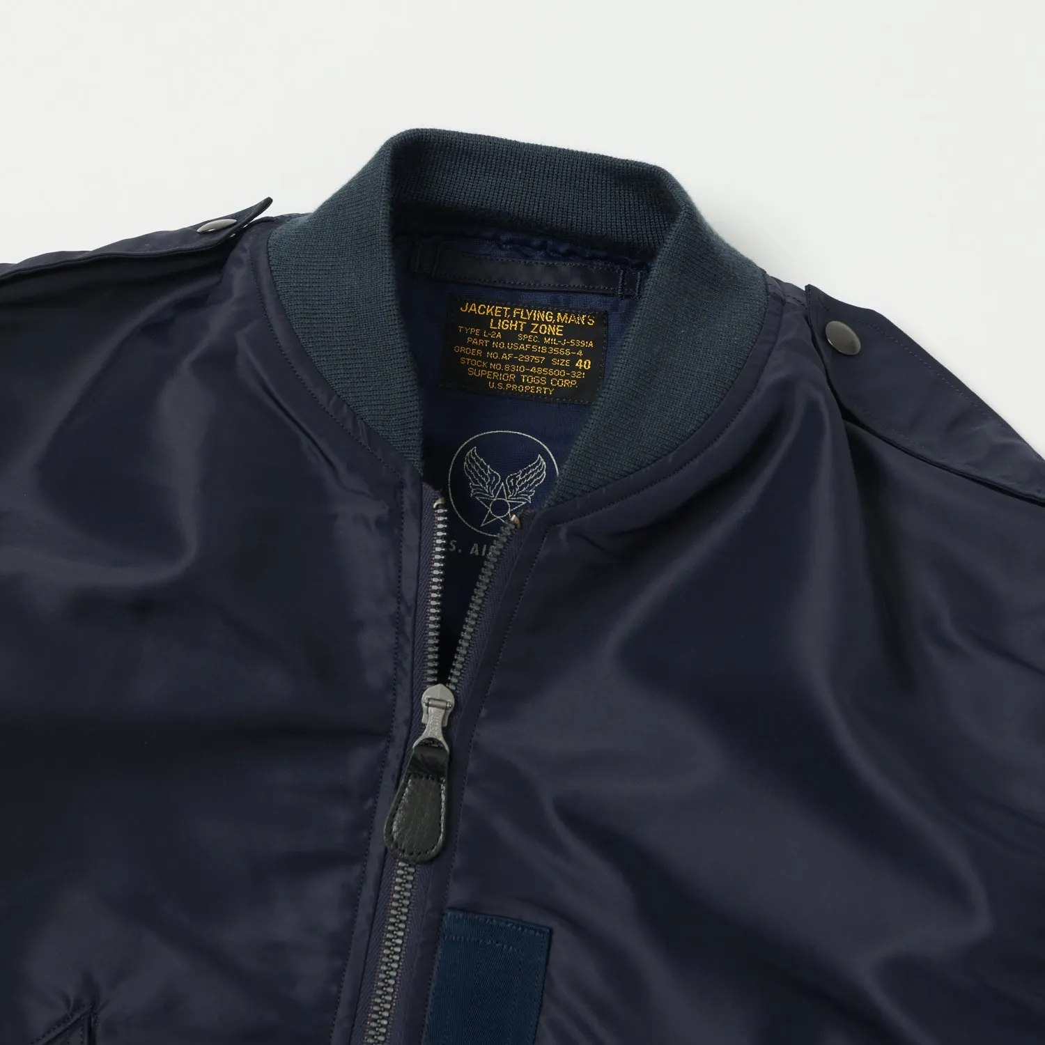 Buzz Rickson's L-2A 'Superior Togs' Flight Jacket - Navy sold by Son of a Stag product image thumbnail 2