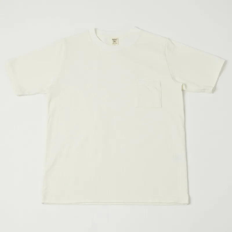 Jackman Dotsume Pocket T-Shirt - Off White sold by Son of a Stag